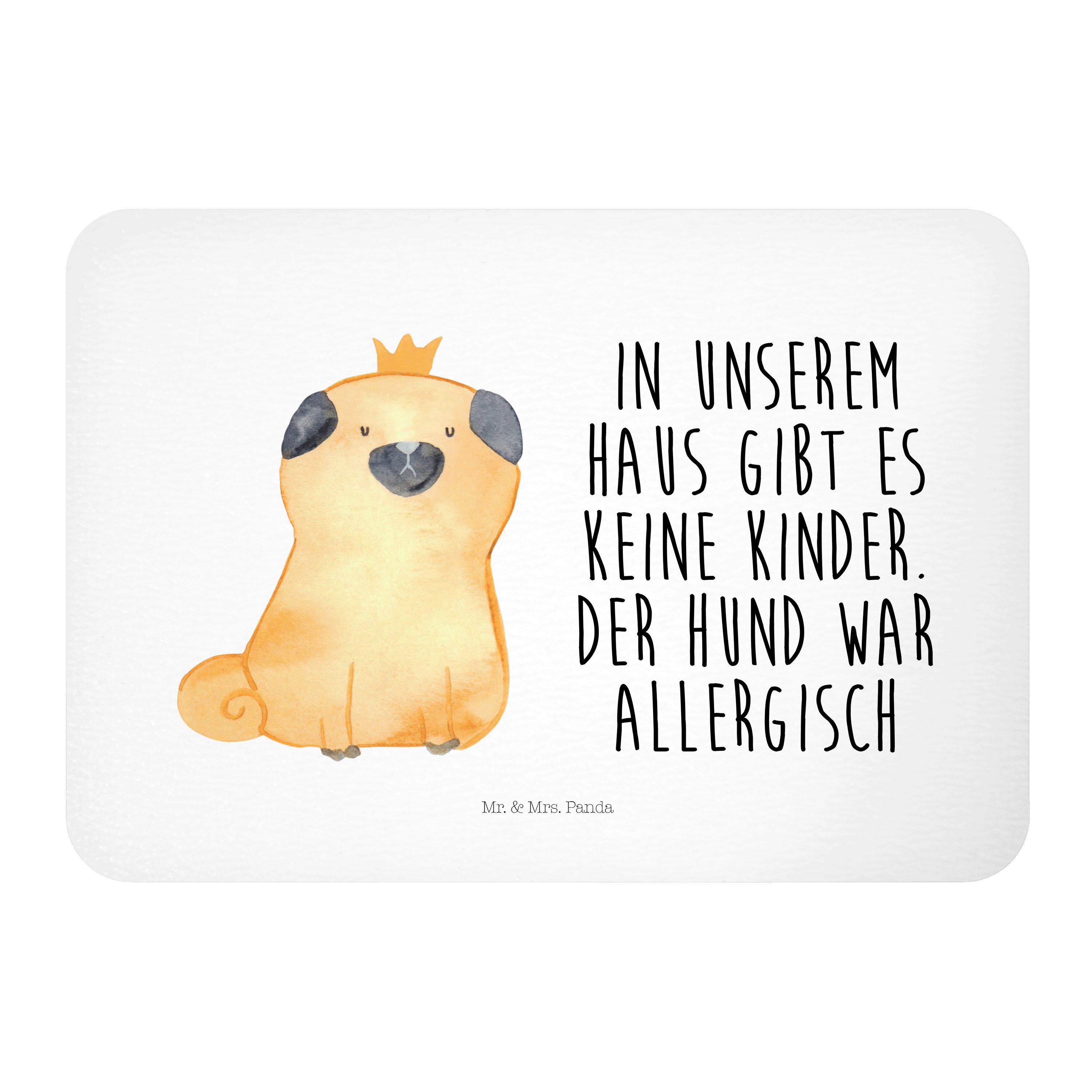 Mr. & Mrs. Panda »Mops Krone Weiß Geschenk, Souvenir