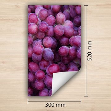Decorwelt Herd-Abdeckplatte Herdabdeckplatte Kunststoff Aufrollbare Matte Küche Früchte Pink Herd, (30x52, 1 tlg), für alle Herdarten excl. Gasherde
