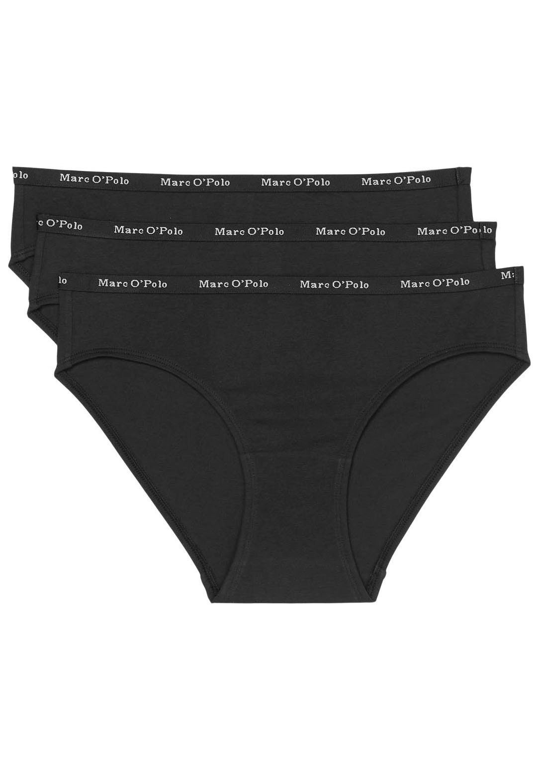 Marc O'Polo Bikinislip Elements (Packung, 3-St) atmungsaktiv und kühlend schwarz