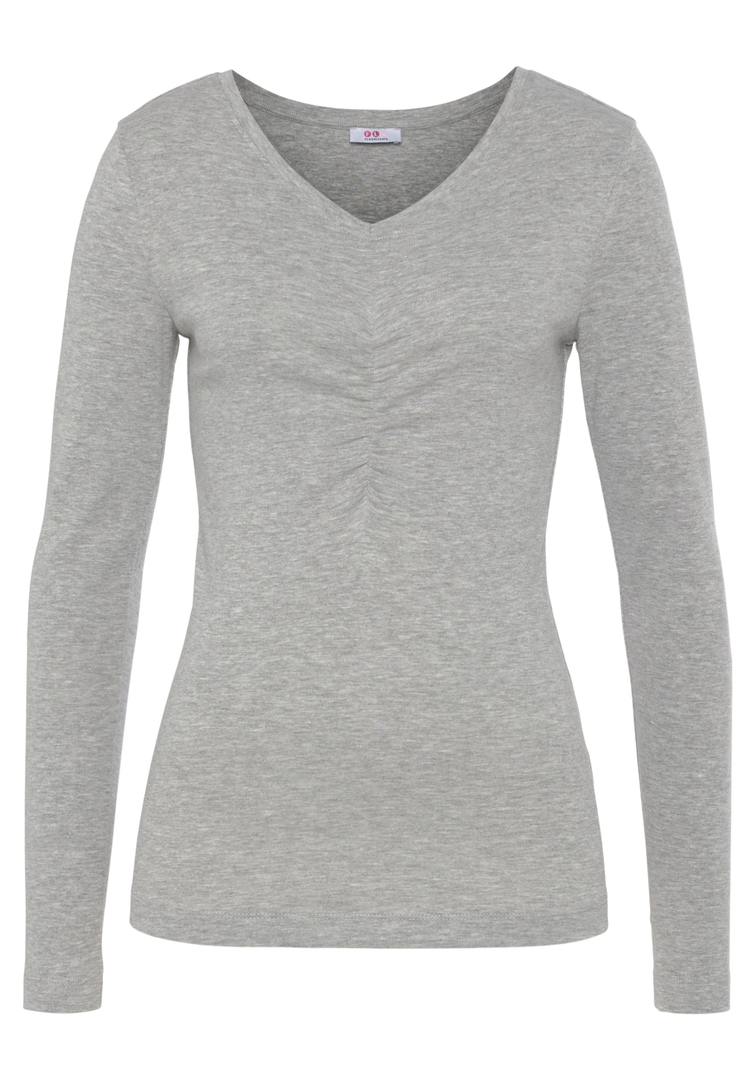 Flashlights Longsleeve (2er- Pack) Langarm, sehr figurbetonter Schnitt, Feinrippstoff, Basic-Stil