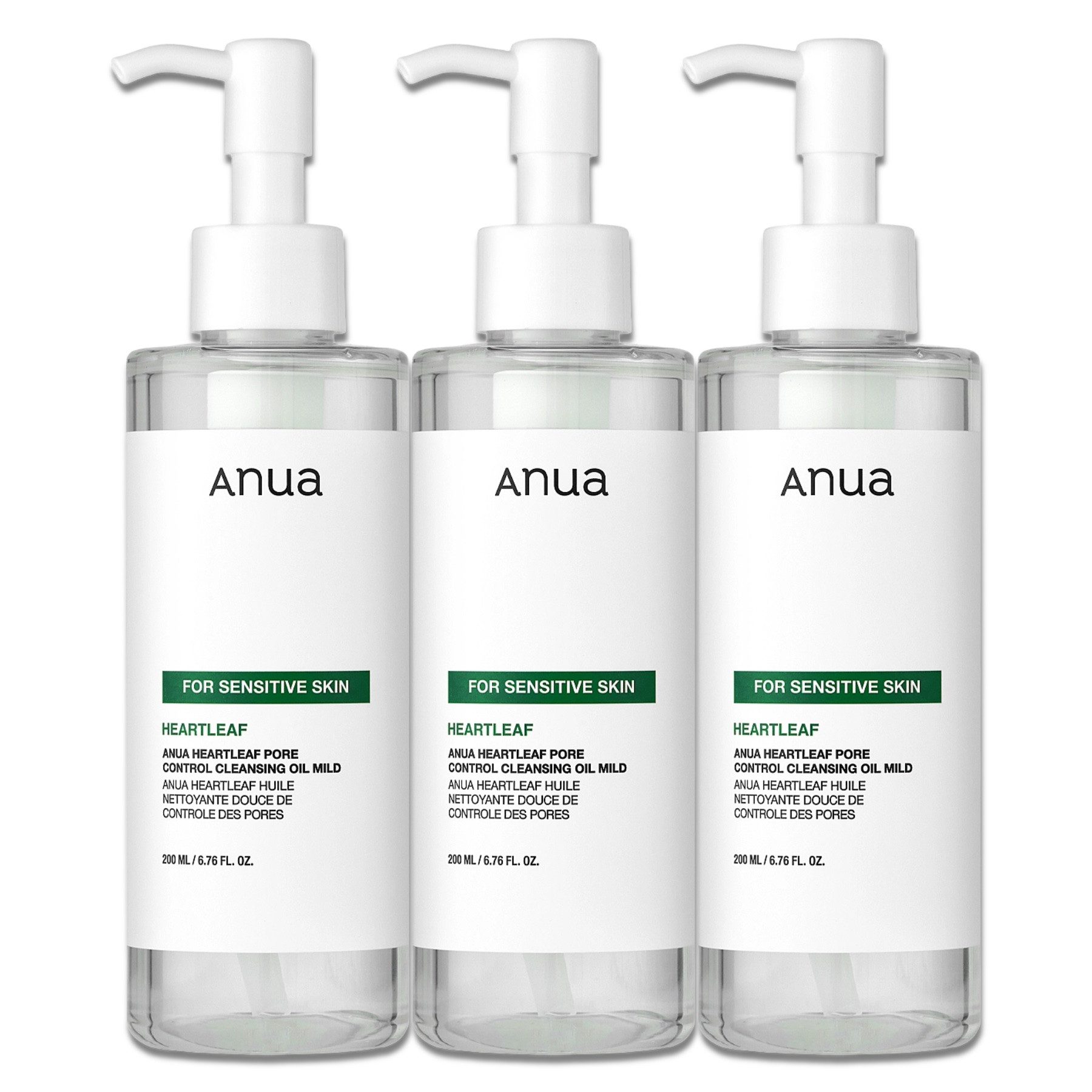 Anua Gesichtspflege Gesichtsreiniger ANUA Heartleaf Make-up Porenreinigungsöl für Gesicht, 3-tlg., Gesichtsöl, Gesichtsreinigung, Hautpflege, ANUA