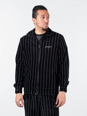 Sean John Trainingsjacke Sean John Script Logo Pinstripe Velours Trackjacket