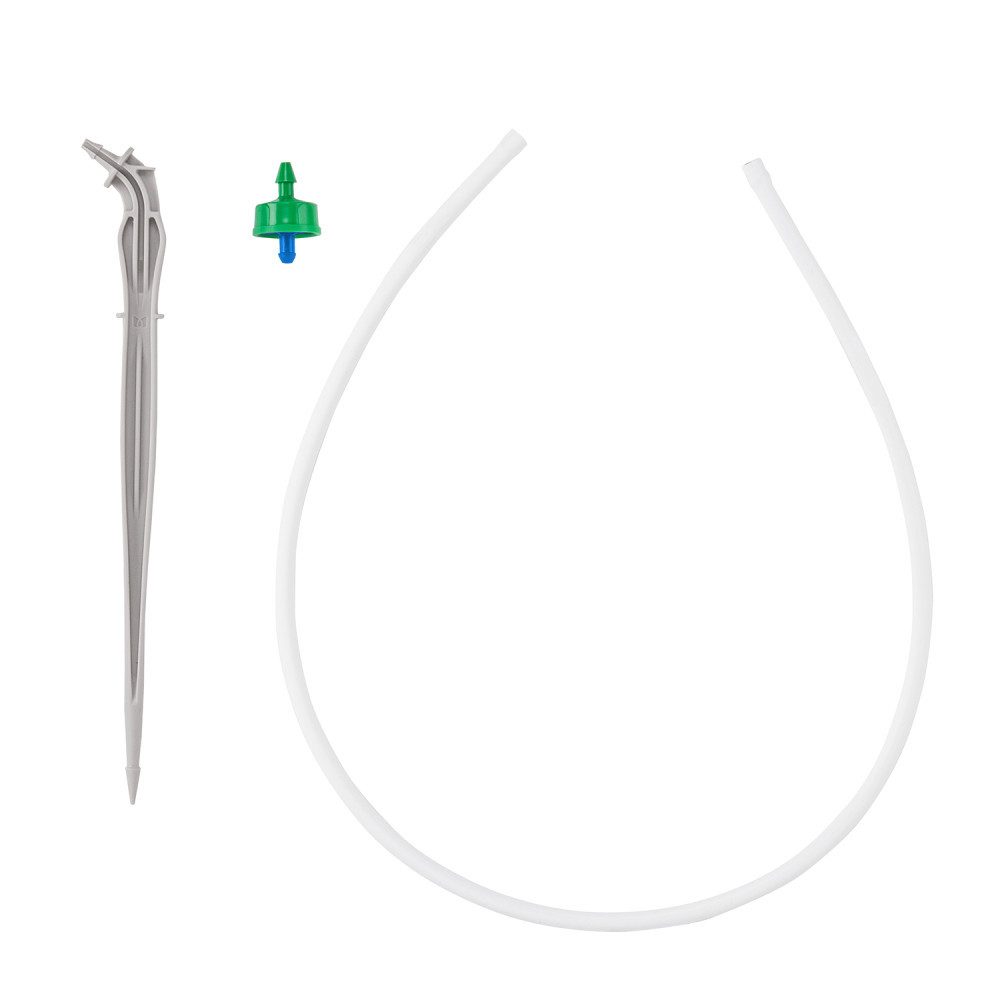 Bradas Bewässerungssystem Druckkompensierter Tropfer 2L Set PCND Stabtropfer Schlauch 50cm