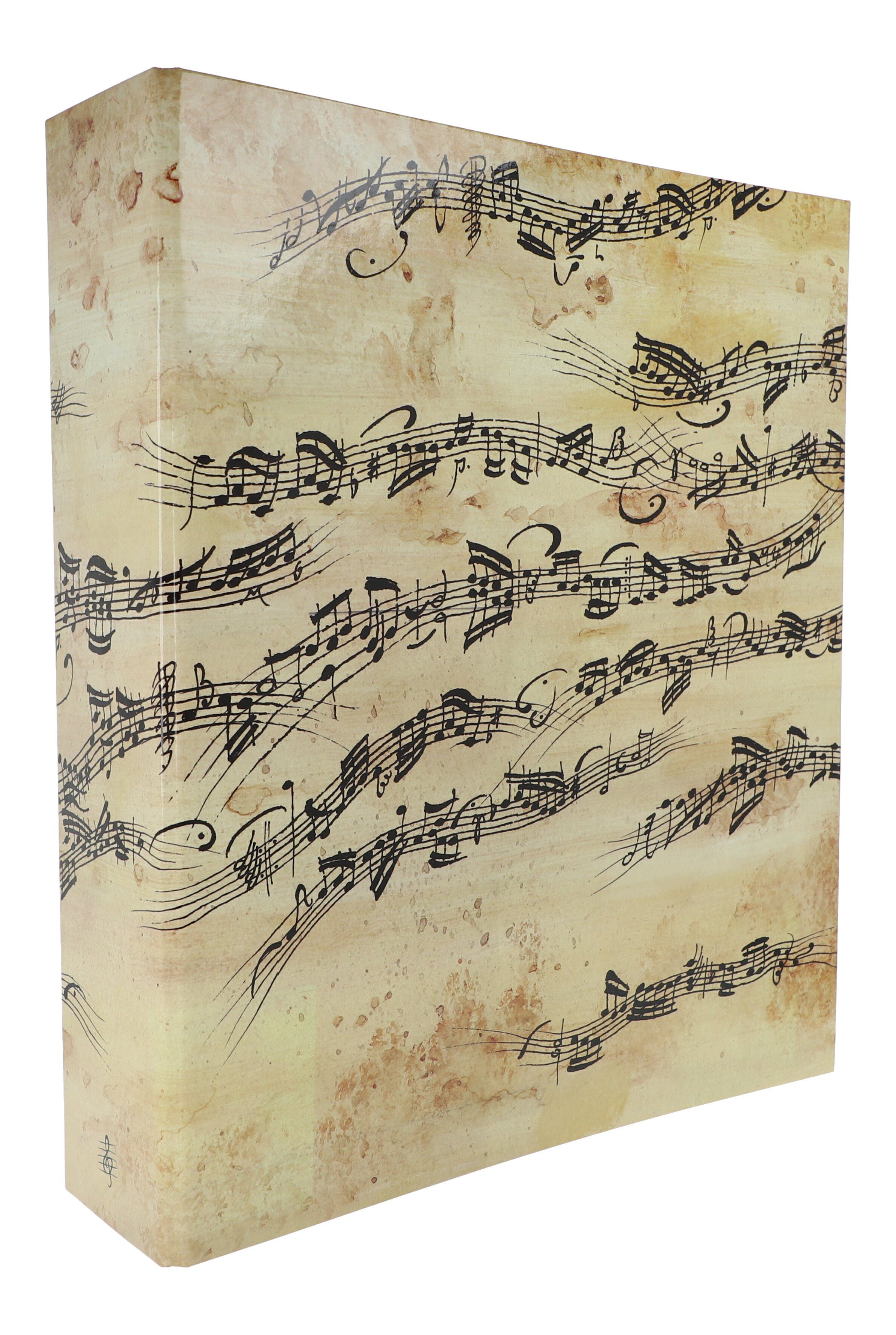 Musikboutique Aktenordner, DIN A4, Rückenbreite ca. 8 cm, Notenlinien