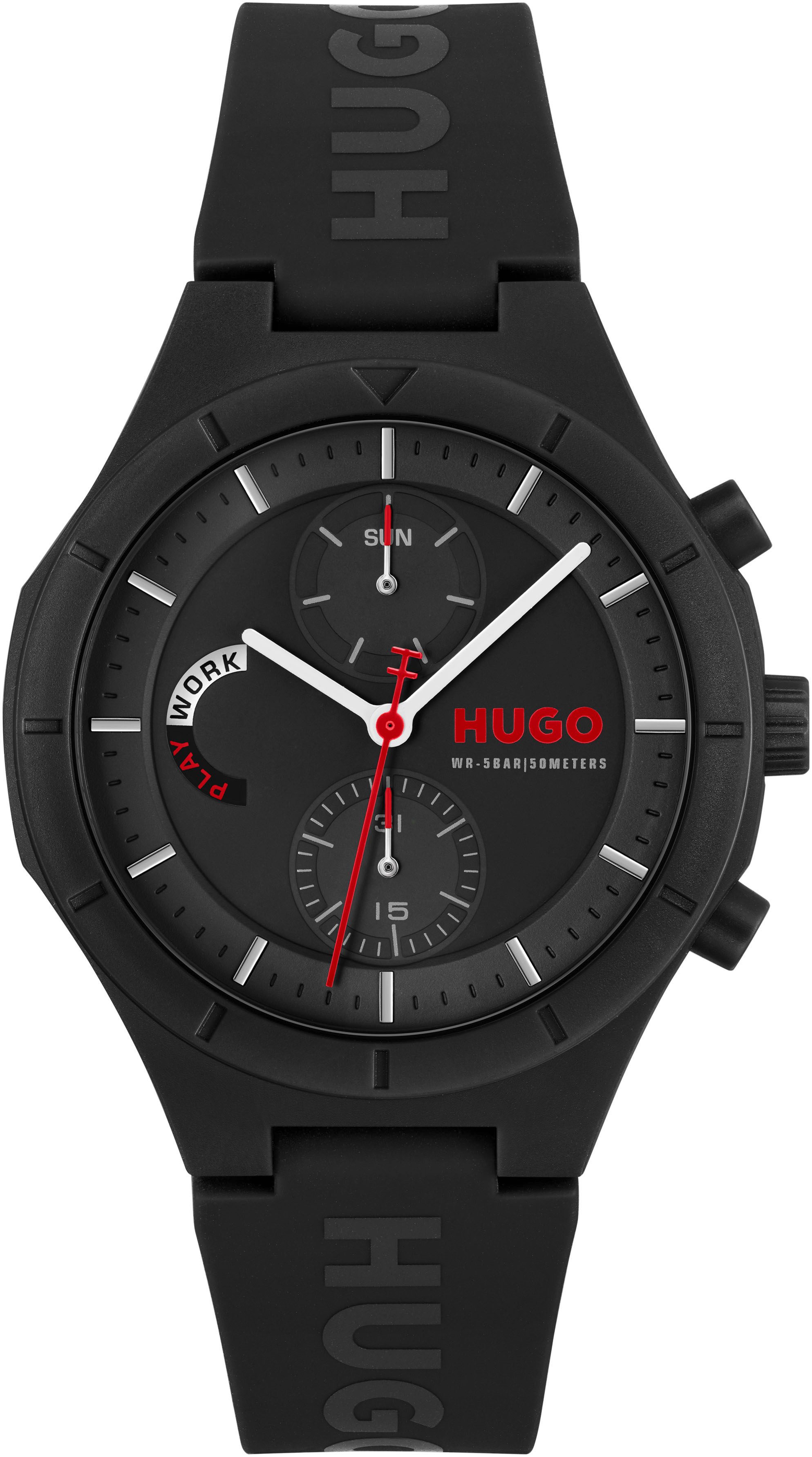 HUGO Multifunktionsuhr #LIT MULTI 1530402, Quarzuhr, Armbanduhr, Herrenuhr, günstig online kaufen
