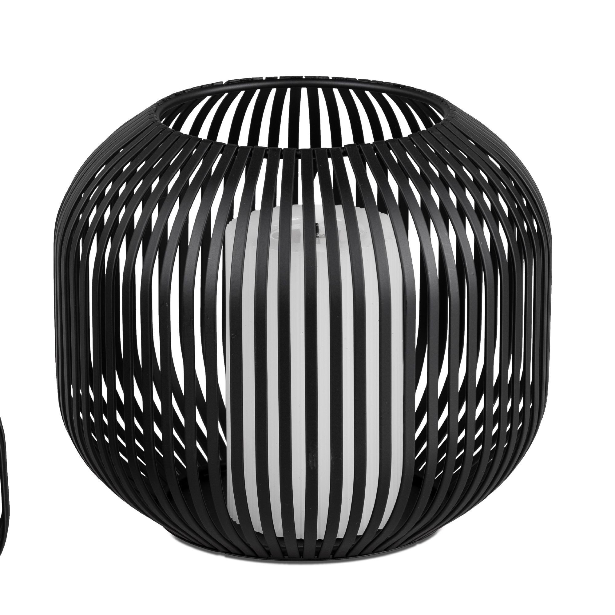 formano Windlicht Stäbe, Höhe: 18cm, Farbe: Schwarz, Motiv: Stäbe