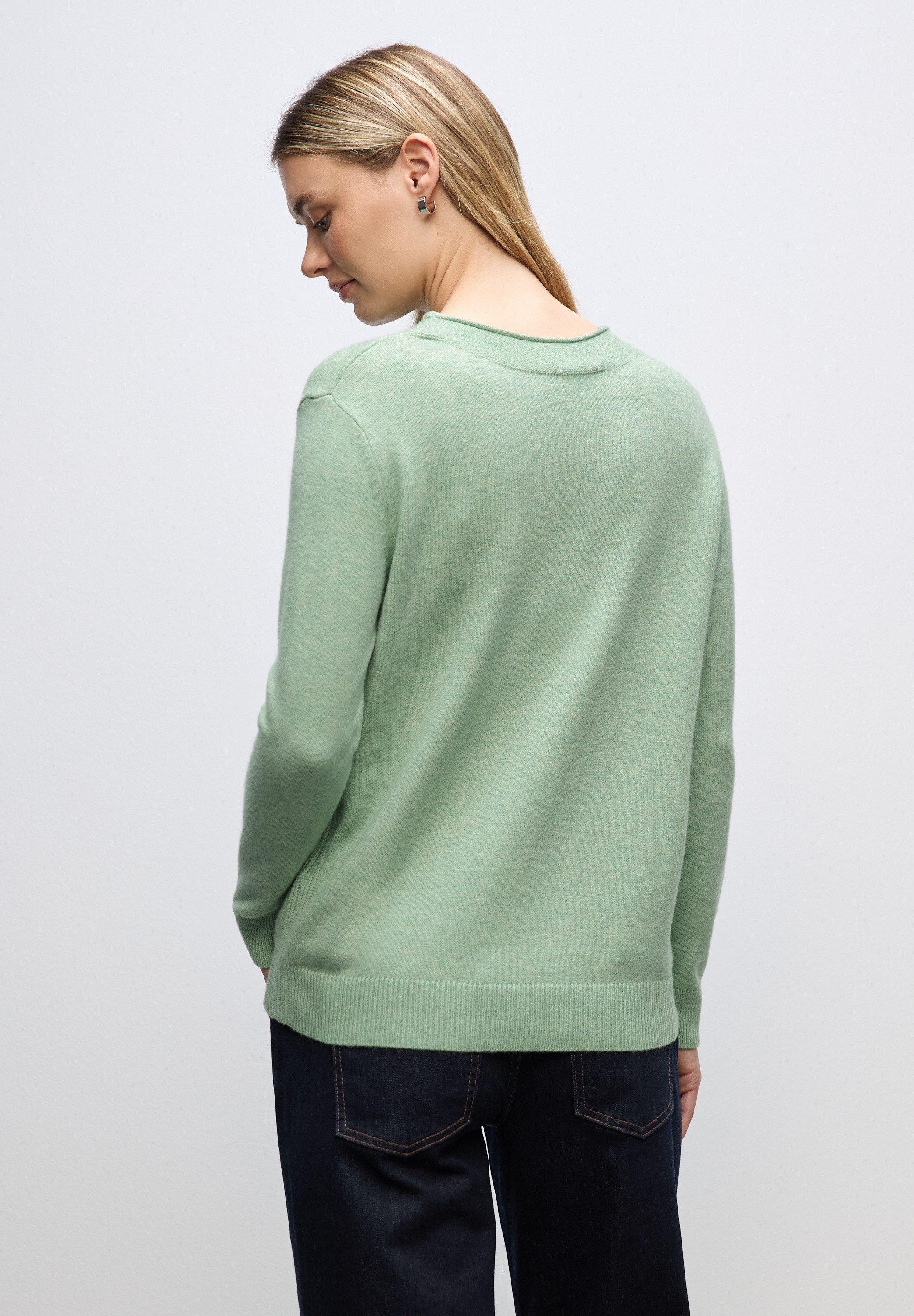 STREET ONE Strickpullover mit feiner Rollkante