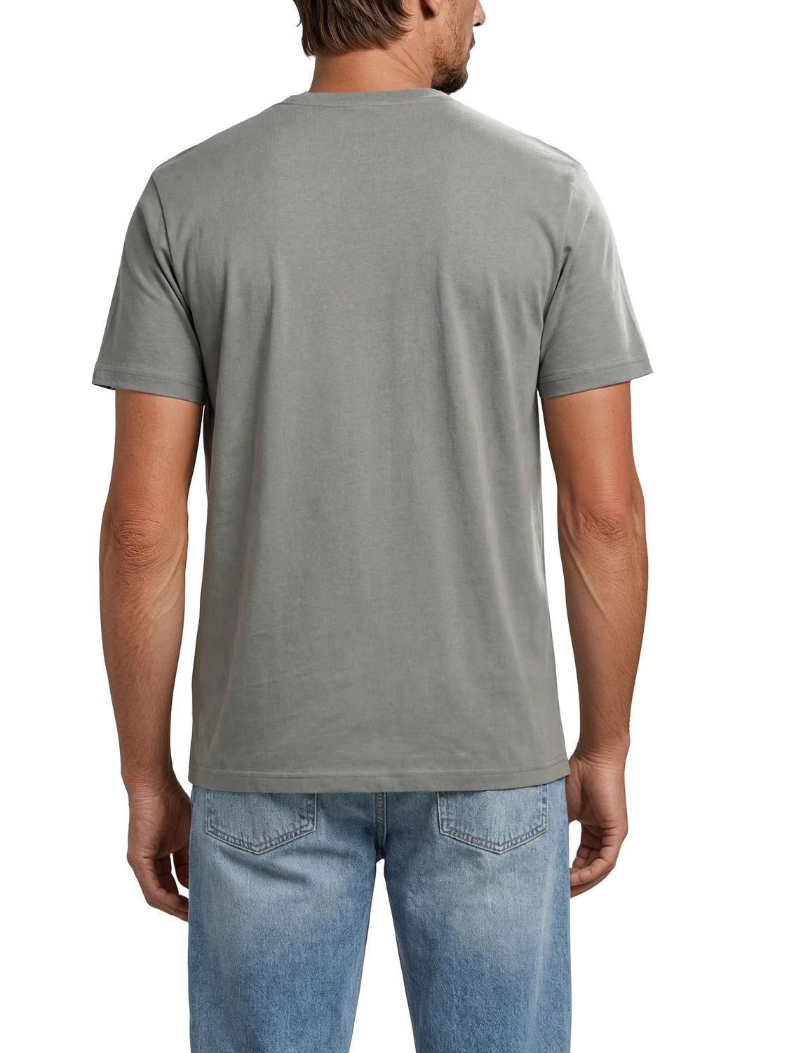 MUSTANG T-Shirt Herren Printshirt Regular Fit (1-tlg) Kurzarm Tee Shirt mit Rundhalsausschnitt aus 100% Baumwolle