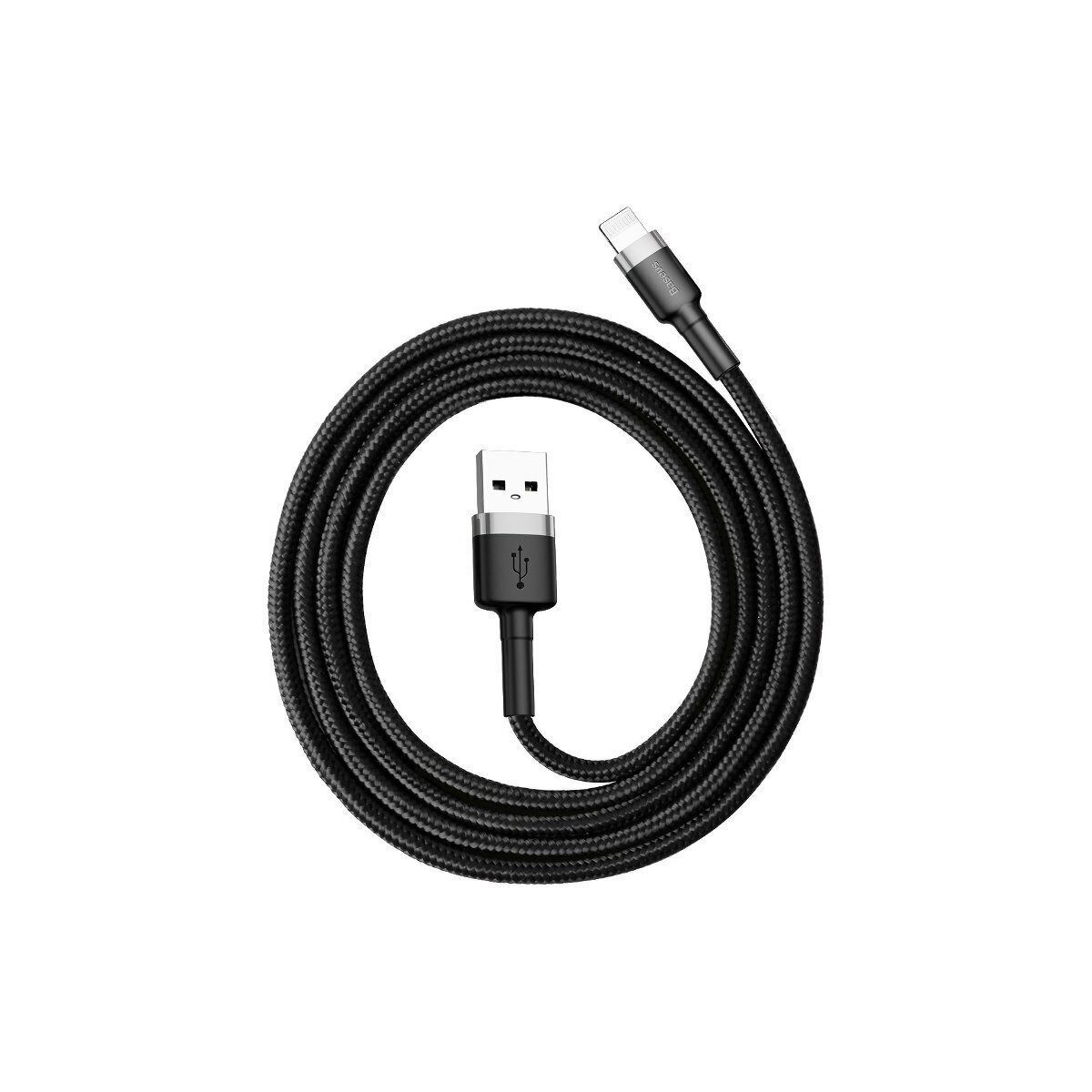 Baseus QC3.0 2.4A Schnell-Ladekabel Lightning Kabel 2,4A 1m schwarz Smartphone-Kabel