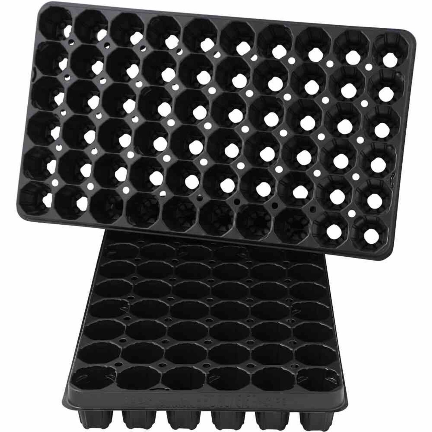 Blumenkasten Topfplatte 310x530 mm mit 60 Töpfen Ø 4,7 cm gelocht aus Kunststoff