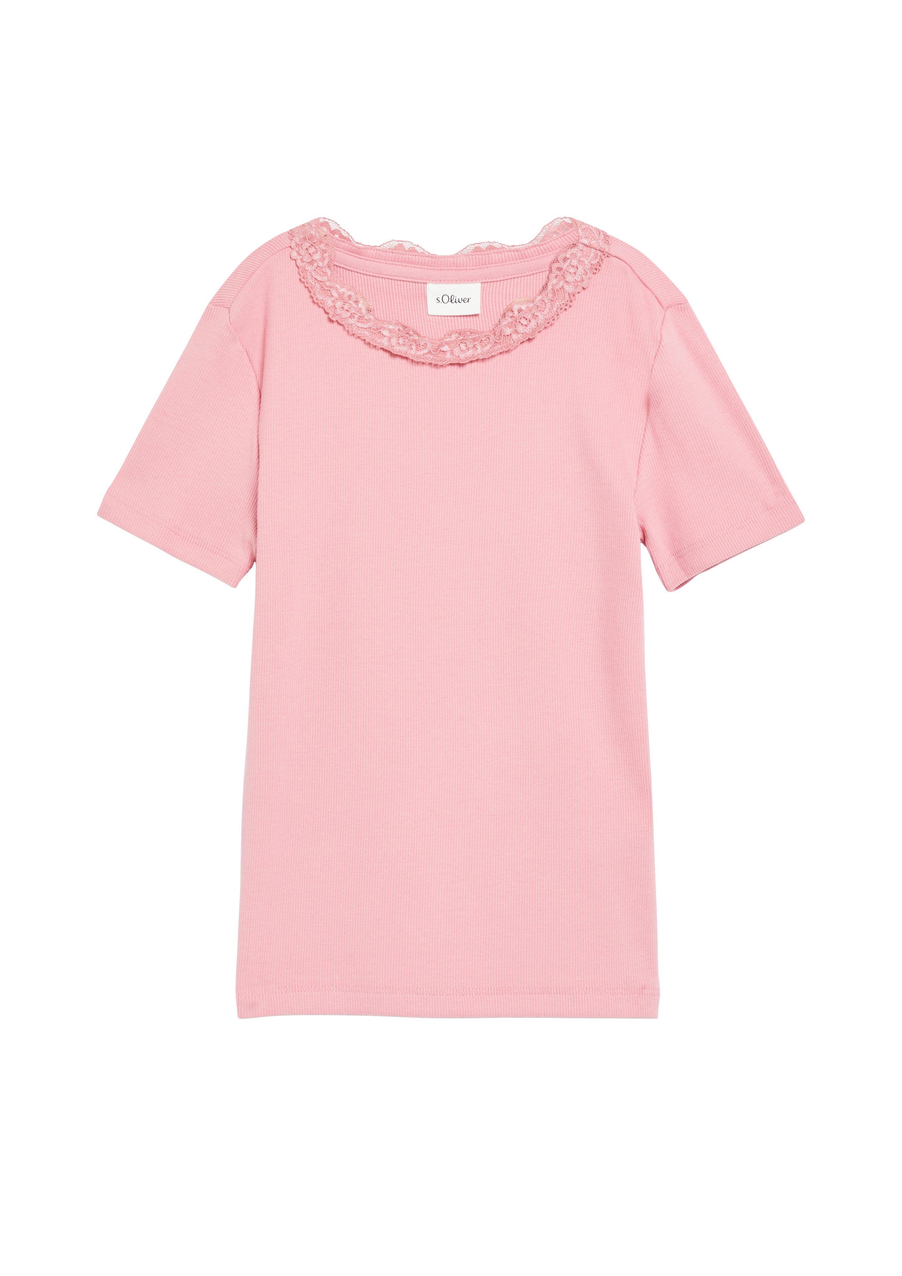 s.Oliver Junior Langarmshirt mit Print und Volant-Ansatz / für Girls