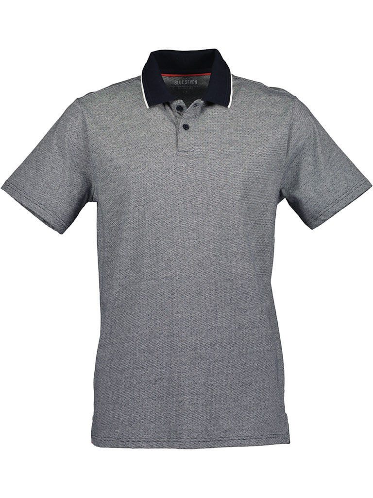 Blue Seven Poloshirt 321192 Herren Poloshirt unifarben - Kurzarm-Shirt mit Polokragen