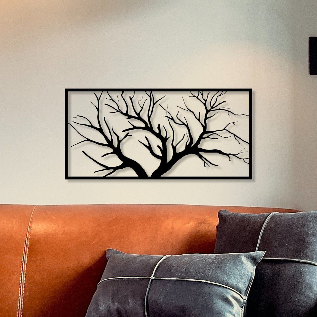 WoodFriends Wandbild Lebensbaum mit Rahmen Wanddeko Holz Holzdeko Baum des Lebens