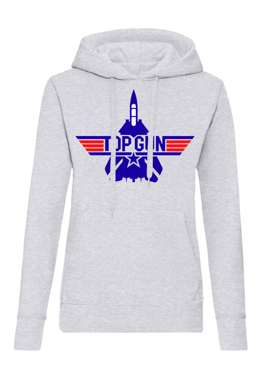 Blondie & Brownie Hoodie Damen Top Gun F-14 Tomcat 80s 90s Vintage Film Kino Maverick mit Kapuze