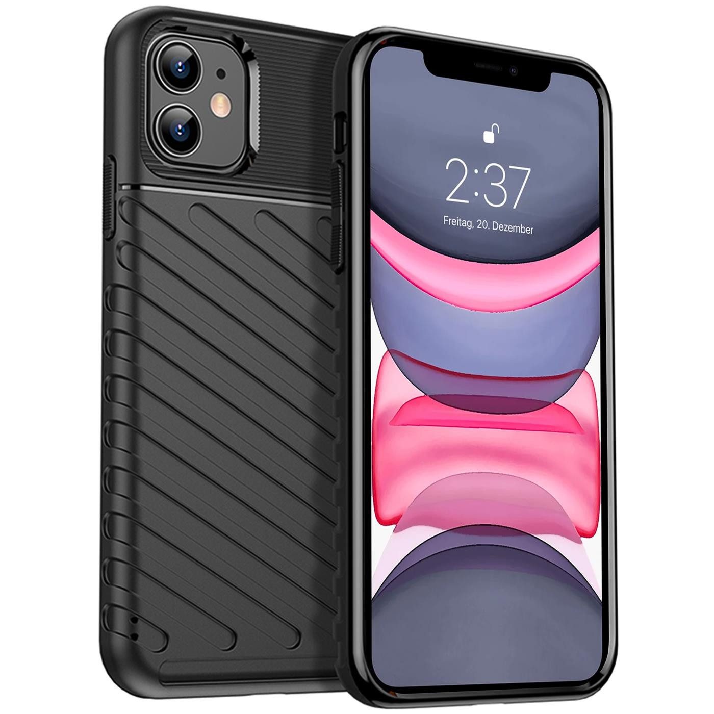 CoolGadget Handyhülle Thunder Hybrid Case für Apple iPhone 11 6,1 Zoll, stylische rutschfeste Schutzhülle Handy Hülle für iPhone 11