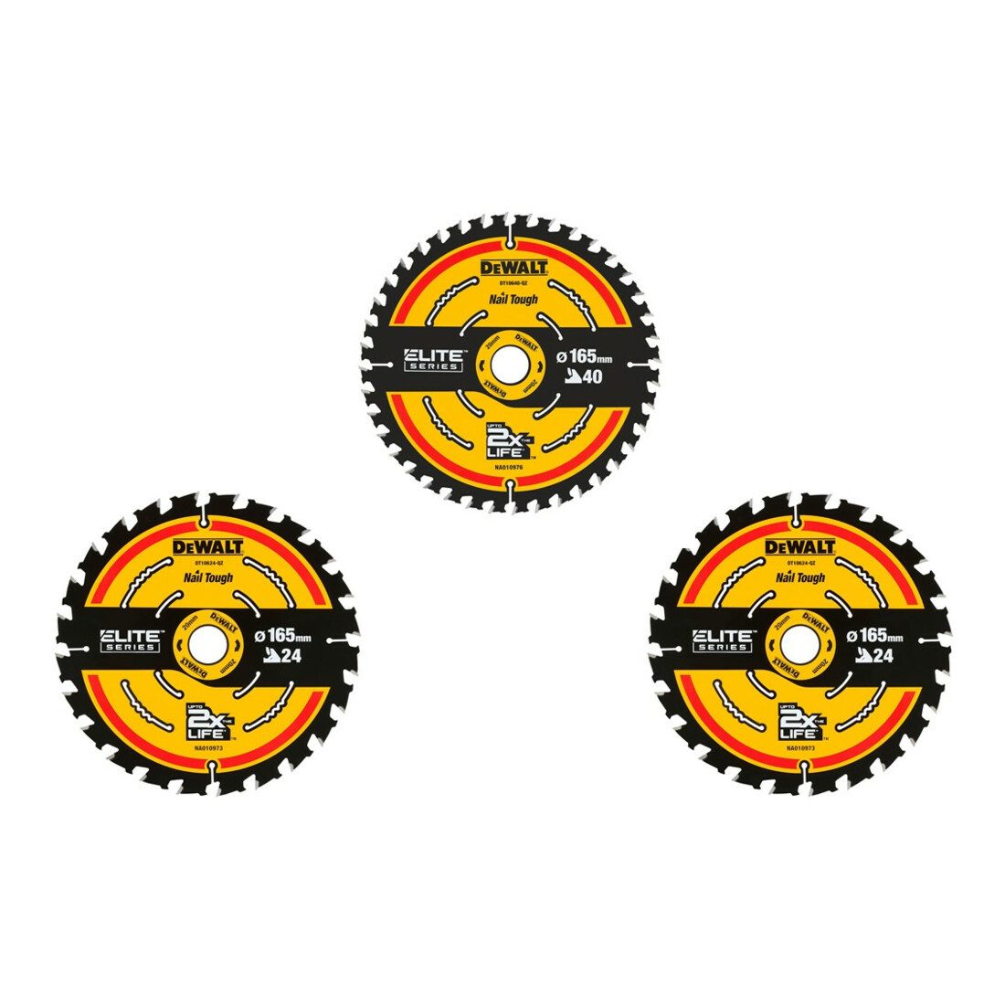 DeWalt Kreissägeblatt DEWALT ELITE Kreissägeblatt 165/20 mm SET
