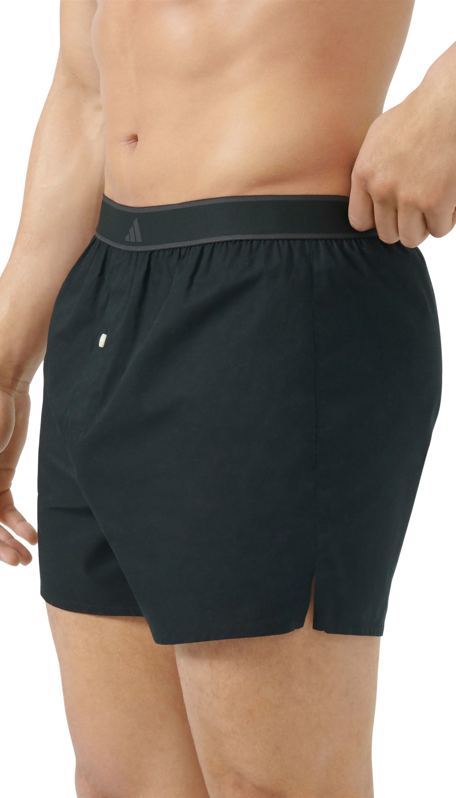 adidas Sportswear Trunk Active Woven (2er Pack) lockere Passform, Knopfleiste, elastischer Bund, Webqualität