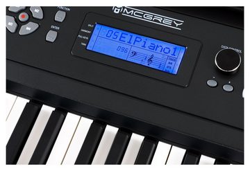 McGrey Stage-Piano SP-100 PLUS Stagepiano - 88 gewichtete Tasten mit Hammermechanik, (Home-Set, inkl. Unterbau, Pianobank, Kopfhörer & Schule), 128 Voices, Max. Polyphonie: 64, Aufnahmefunktion, MIDI Out und USB