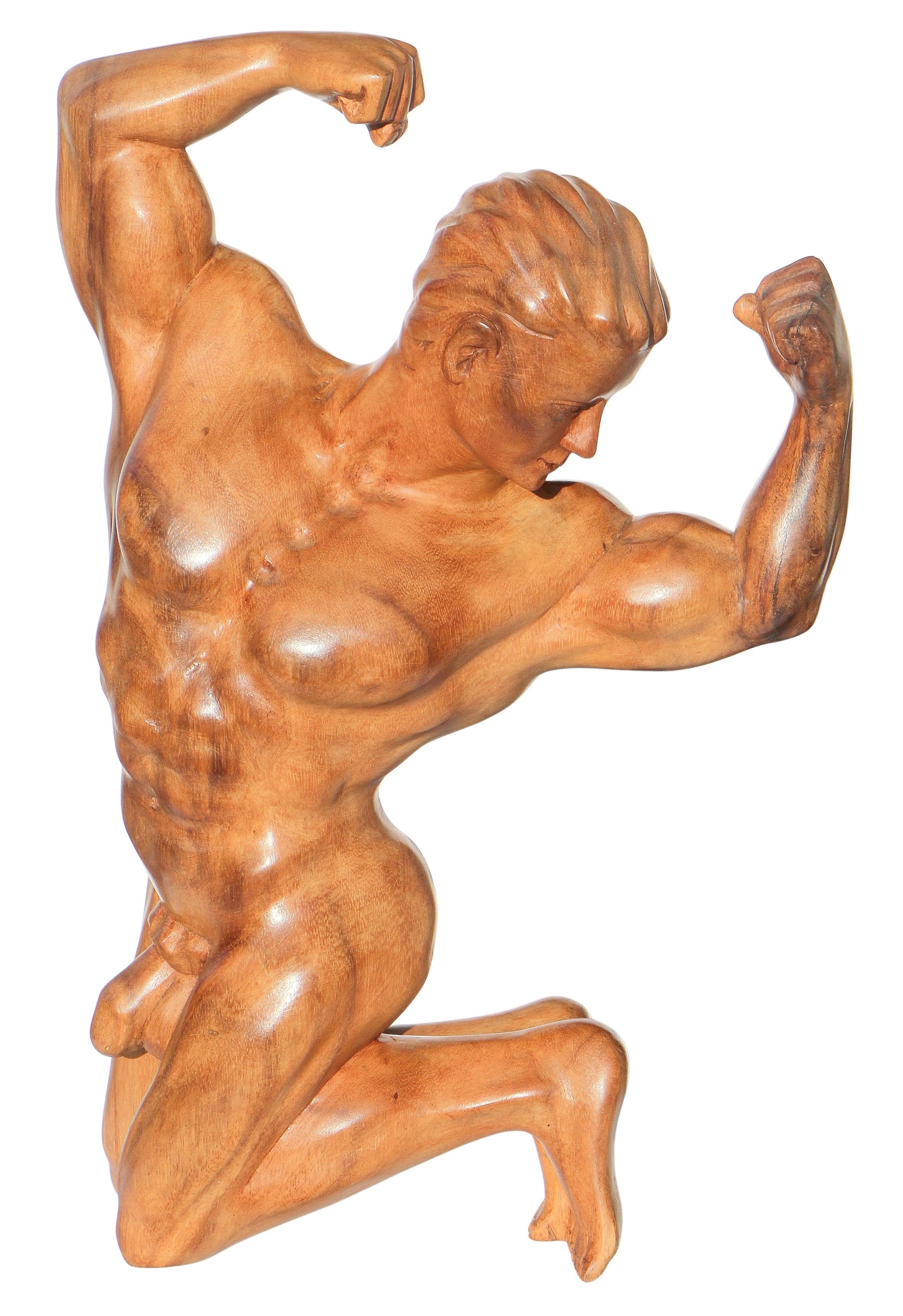 Wogeka Dekofigur Männer Torso Bodybuilder Holz-Figur günstig online kaufen
