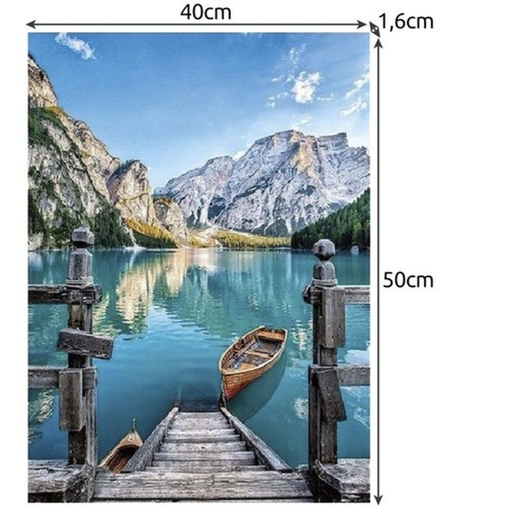 MAALEO Malen nach Zahlen Gemälde Berglandschaft Leinwand Malset (Spar-Set, günstig online kaufen