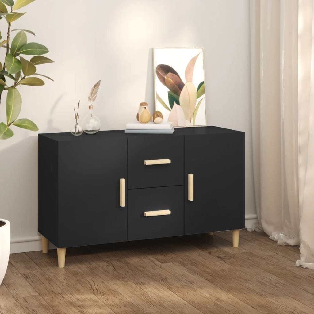 furnicato Sideboard Schwarz 100x36x60 cm Holzwerkstoff günstig online kaufen