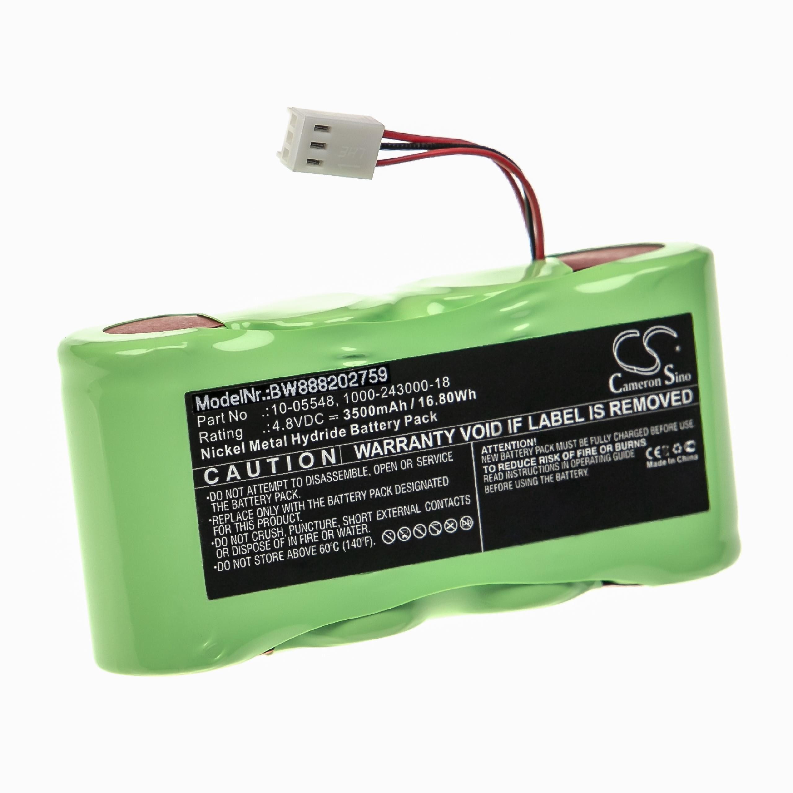 vhbw Ersatz für Geo / Rotationslaser 10-05548, 1000-243000-18 für Akku NiMH 3500 mAh (4,8 V)