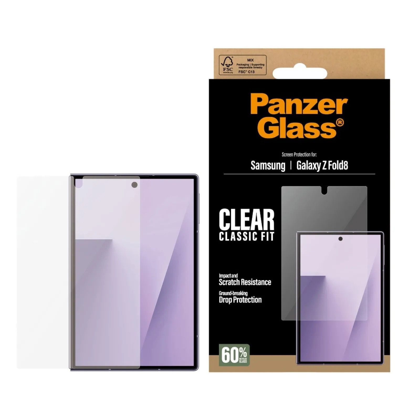 PanzerGlass Displayschutzglas PanzerGlass Ultra-Wide Fit Antibakterieller Displayschutz Samsung Gala, 1 Stück
