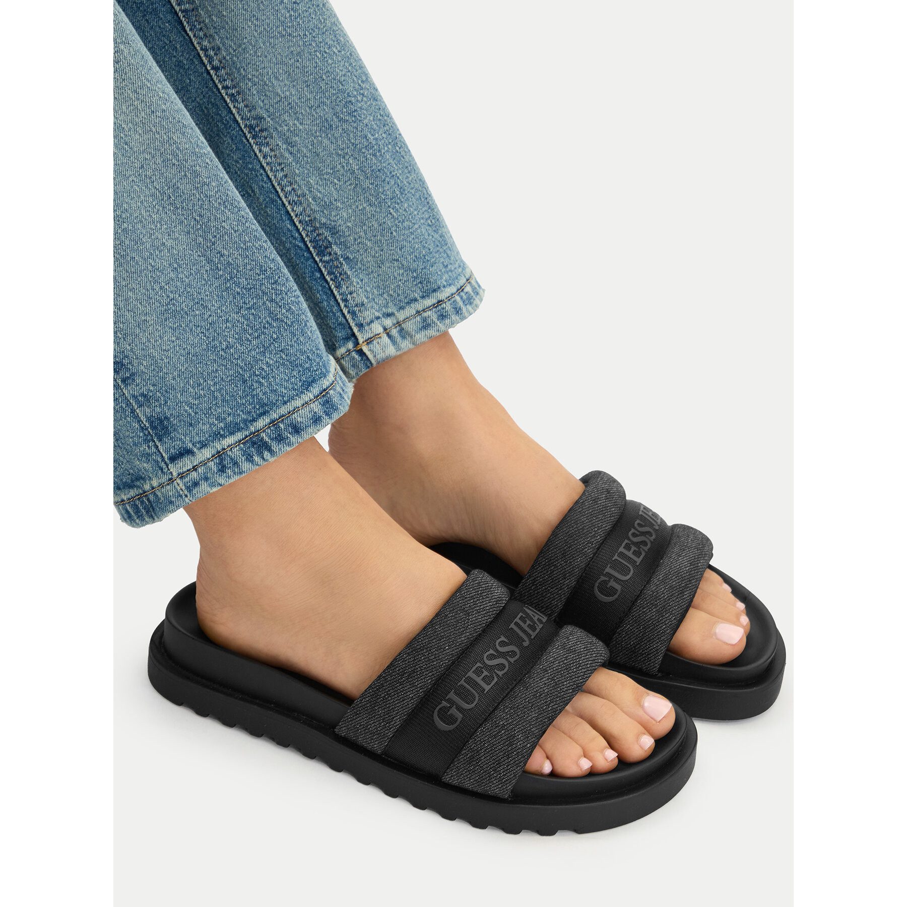 GUESS JEANS Guess Jeans Damen-Flip-Flops Schwarz Badepantolette