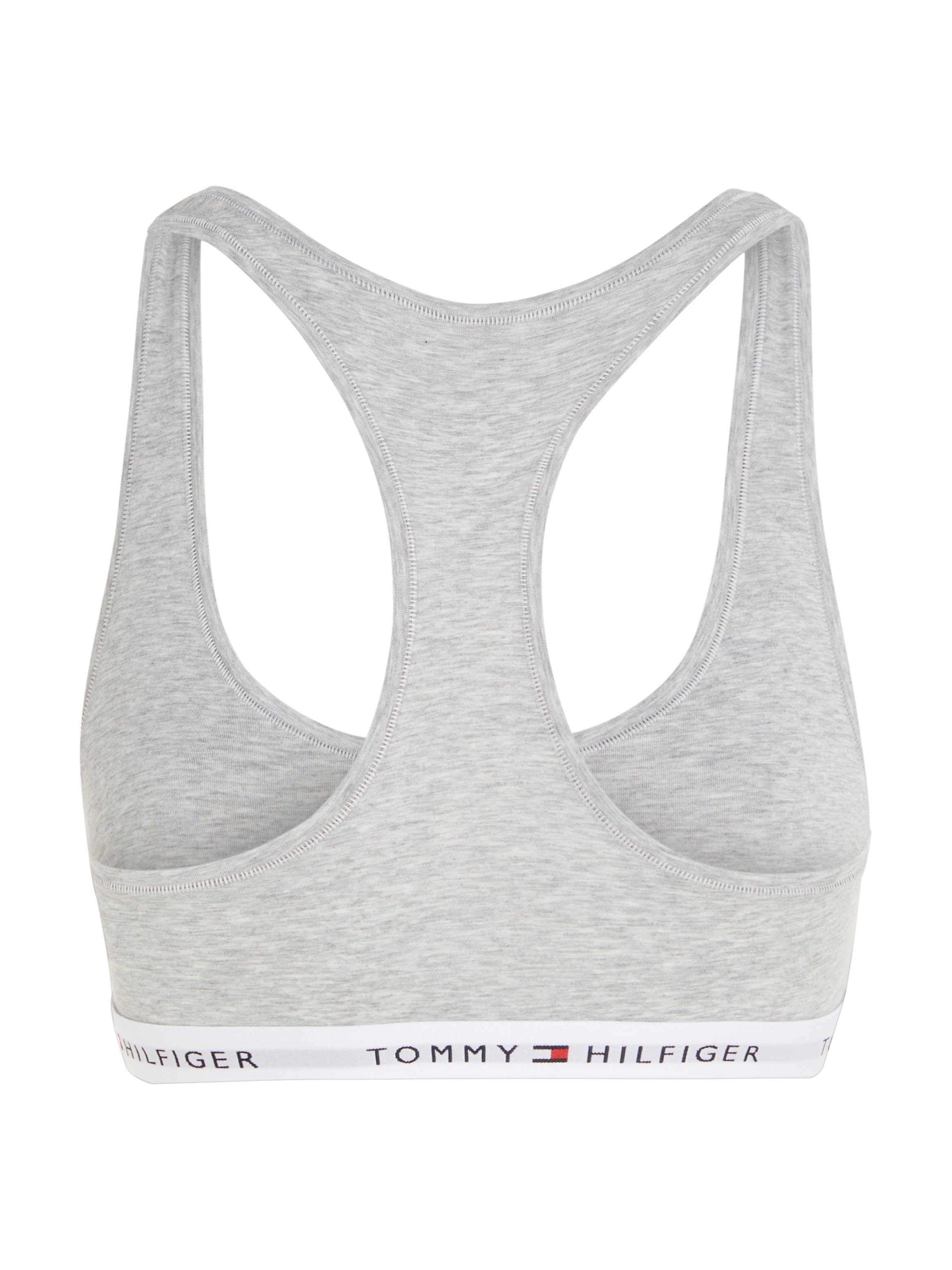 Underwear Light Unterbrustband dem Tommy Tommy Hilfiger mit Grey Schriftzügen Sport-Bustier auf Heather Hilfiger