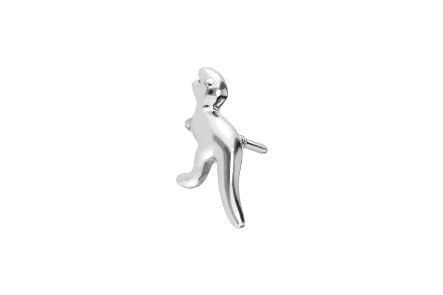 PIERCINGLINE Piercing-Set 14 Karat Gold Schraubaufsatz mit Außengewinde DINOSAURIER (Schraub-Aufsätze, 1-tlg)