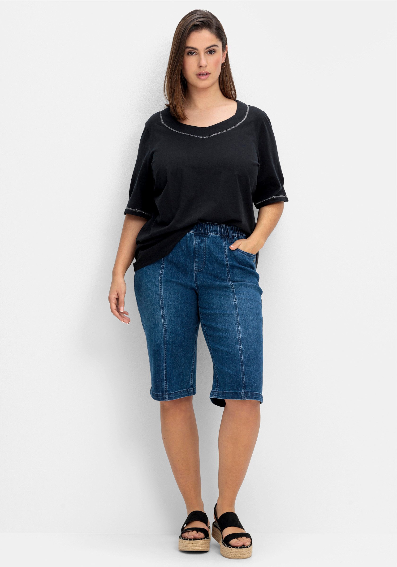 Sheego Shorts Jeansbermudas günstig online kaufen