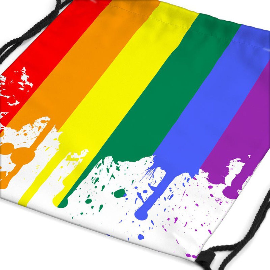 Regenbogen Pride Rucksack Beutel Henkeltasche, Demo Gleichberechtigung CSD VOID