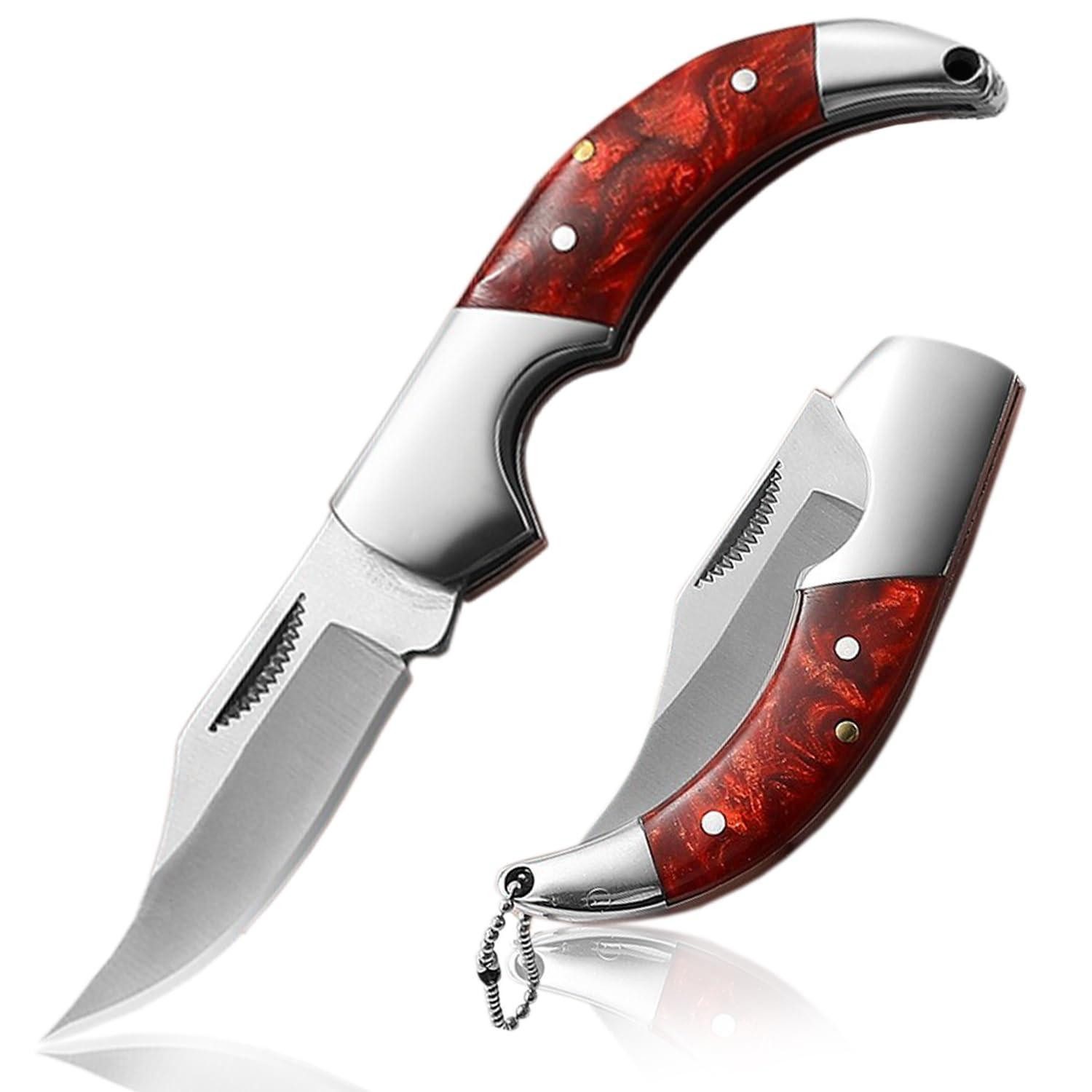 LuxusKollektion Taschenmesser Mini Taschenmesser Zweihand EDC Edelstahl, (1 St)