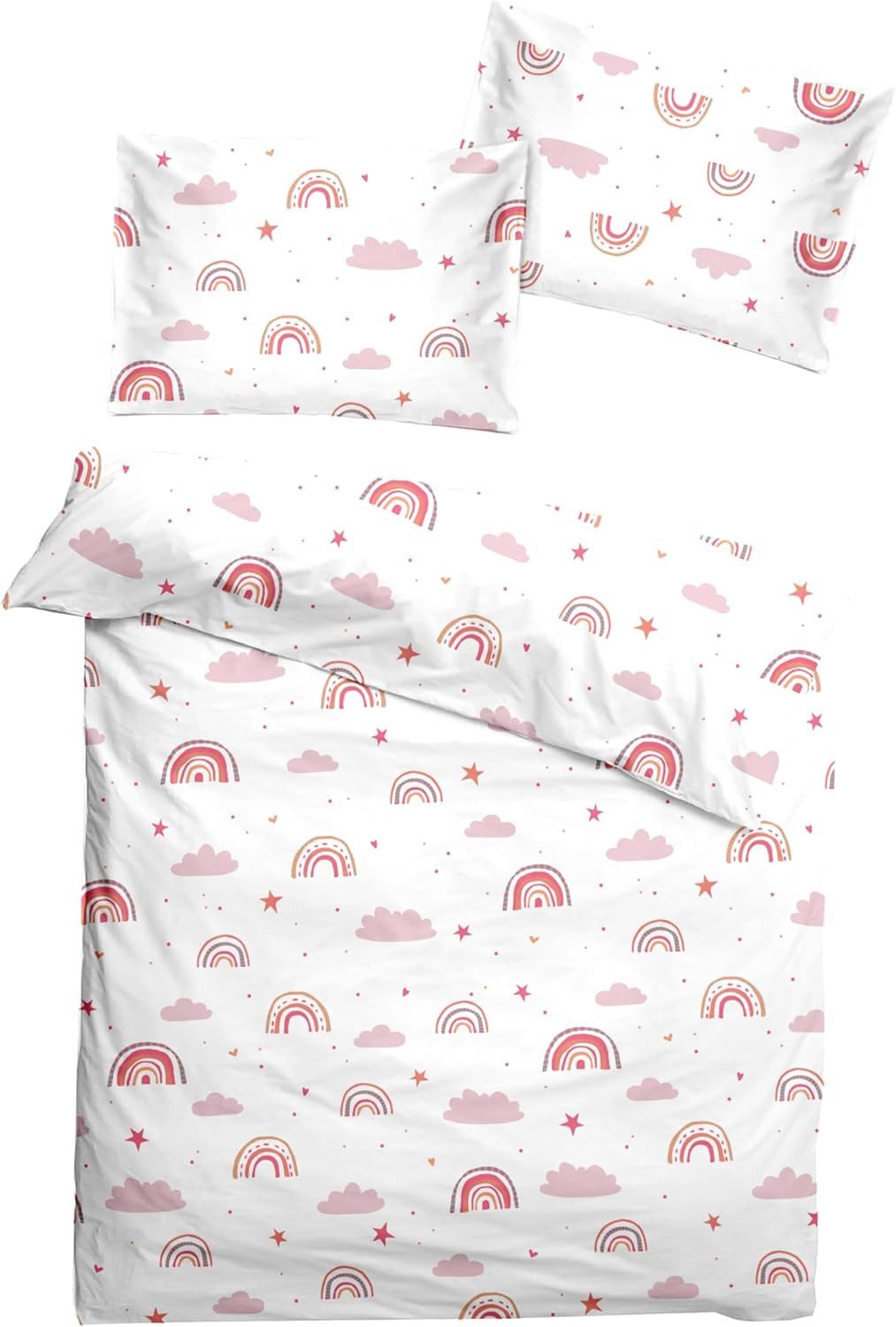 soma Babybettwäsche Renforcé Baby Wende Bettwäsche 100x135 Regenbogen Wolke günstig online kaufen