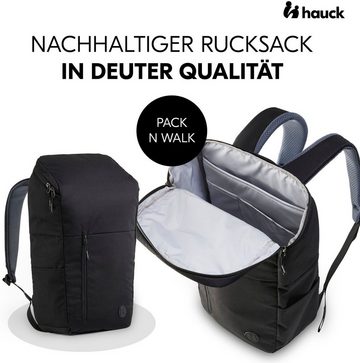 Hauck Wickelrucksack Pack N Walk, Black, aus recyceltem Material