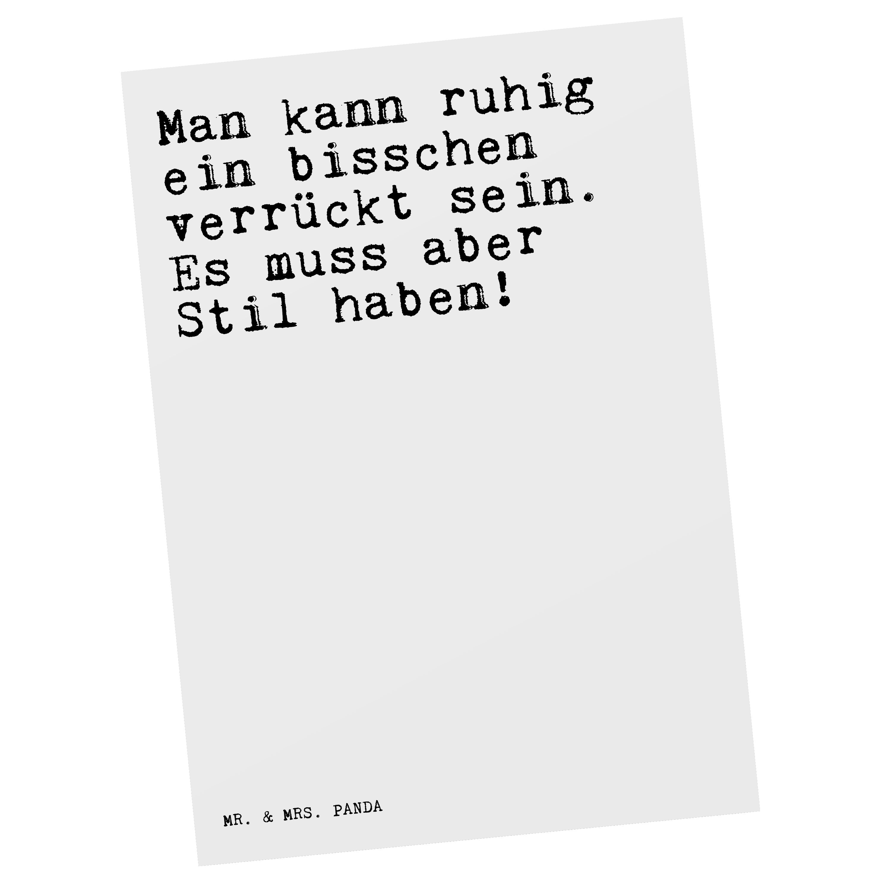 Mr. & Mrs. Panda Postkarte »Man kann ruhig ein... Weiß Frauen