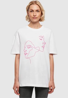 MisterTee T-Shirt MisterTee Damen Ladies One Line Oversized Boyfriend Tee (1-tlg)