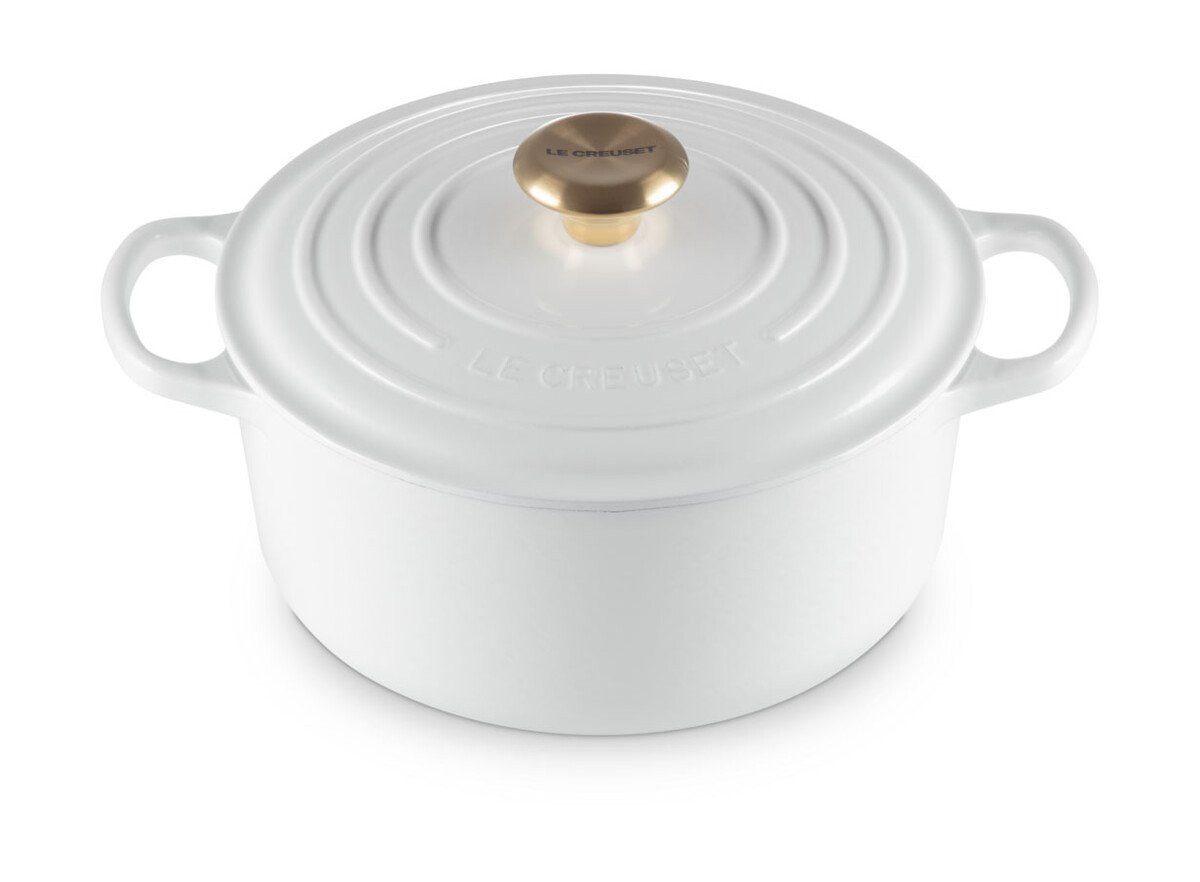 LE CREUSET Bräter Bräter mit Deckel 24 cm Signature White