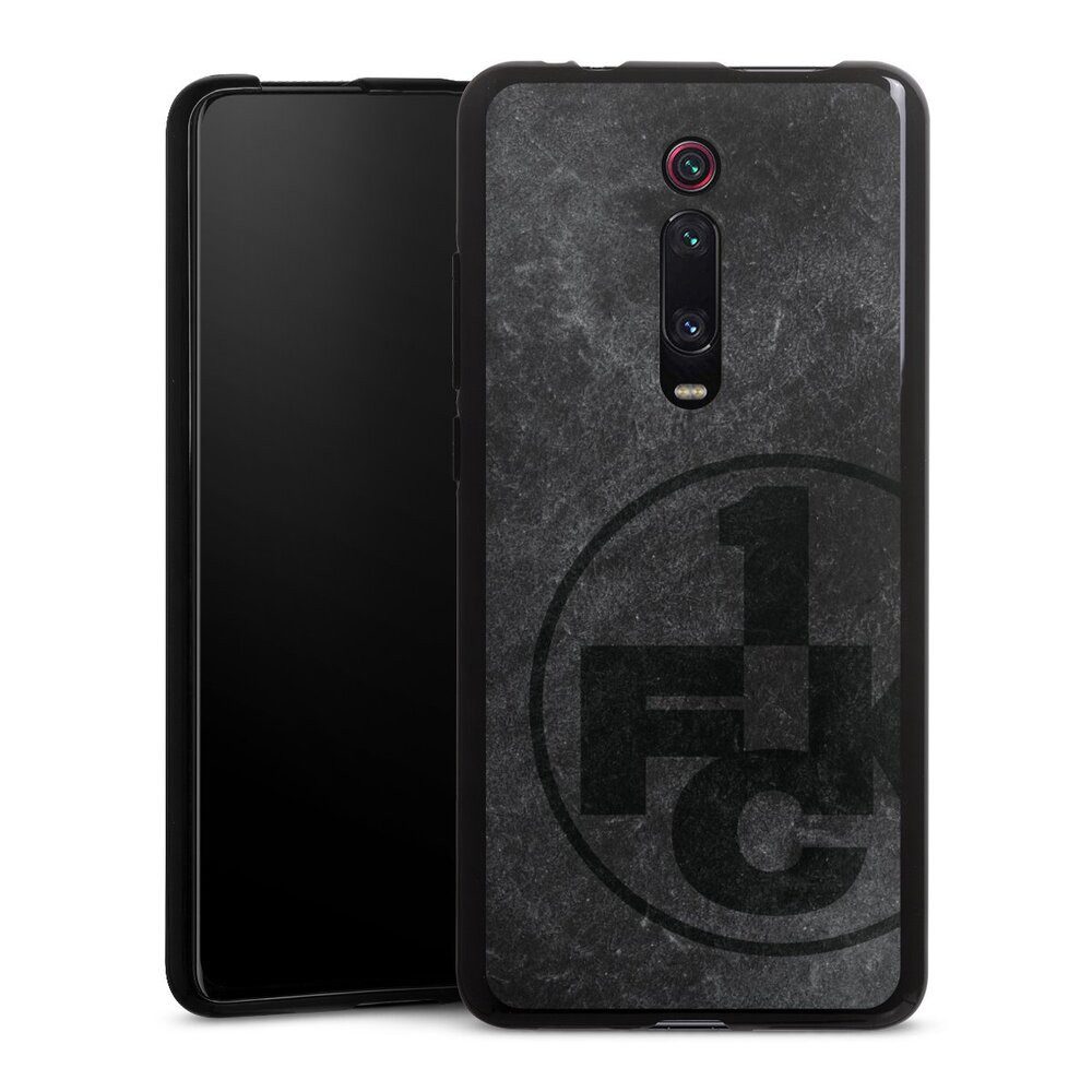 DeinDesign Handyhülle 1. FC Kaiserslautern 1. FCK Beton 1.FCK Black Grunge, Xiaomi Mi 9T Silikon Hülle Bumper Case Handy Schutzhülle