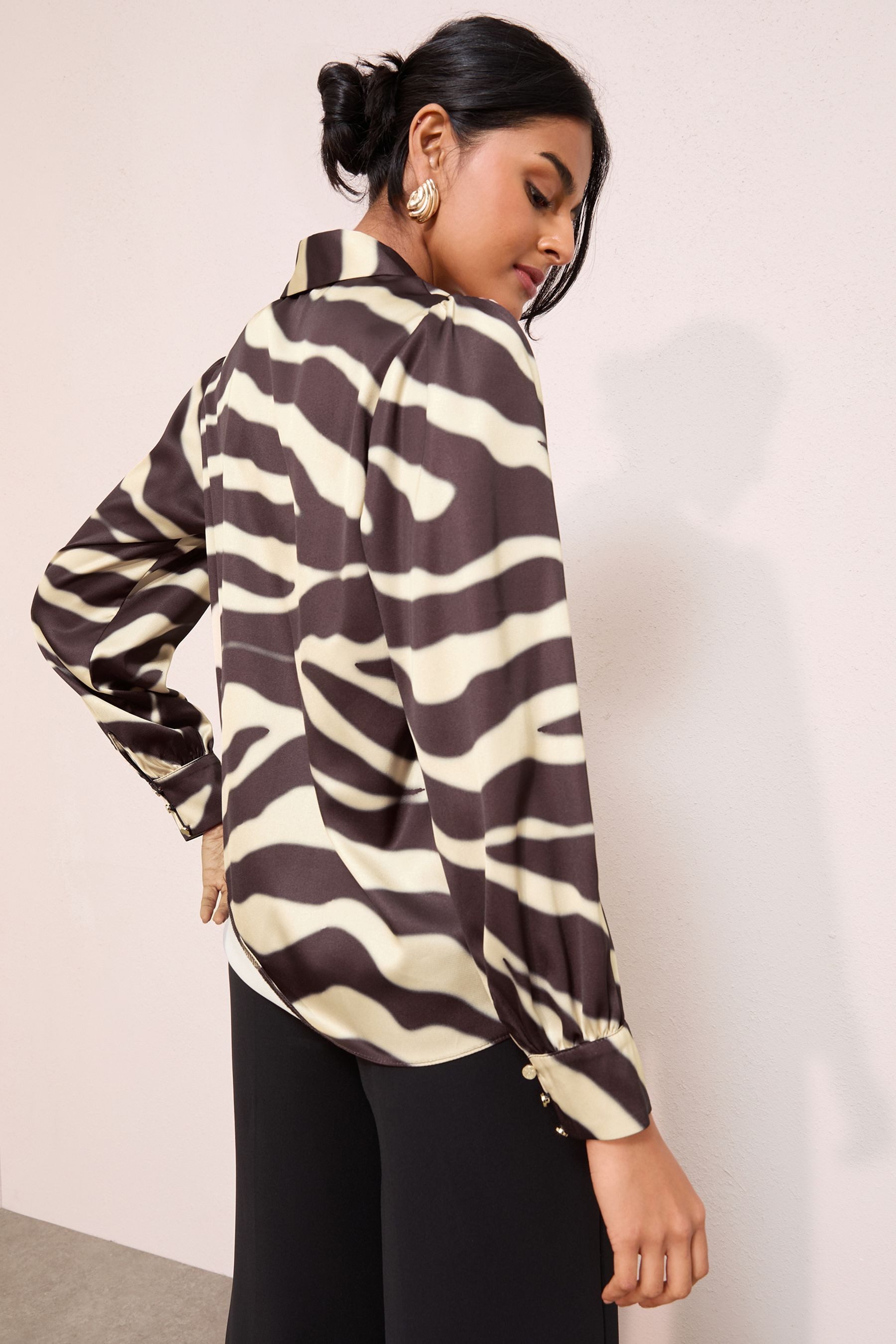 Friends Like These Langarmbluse Friends Like These Bluse mit Kragen und Kno günstig online kaufen