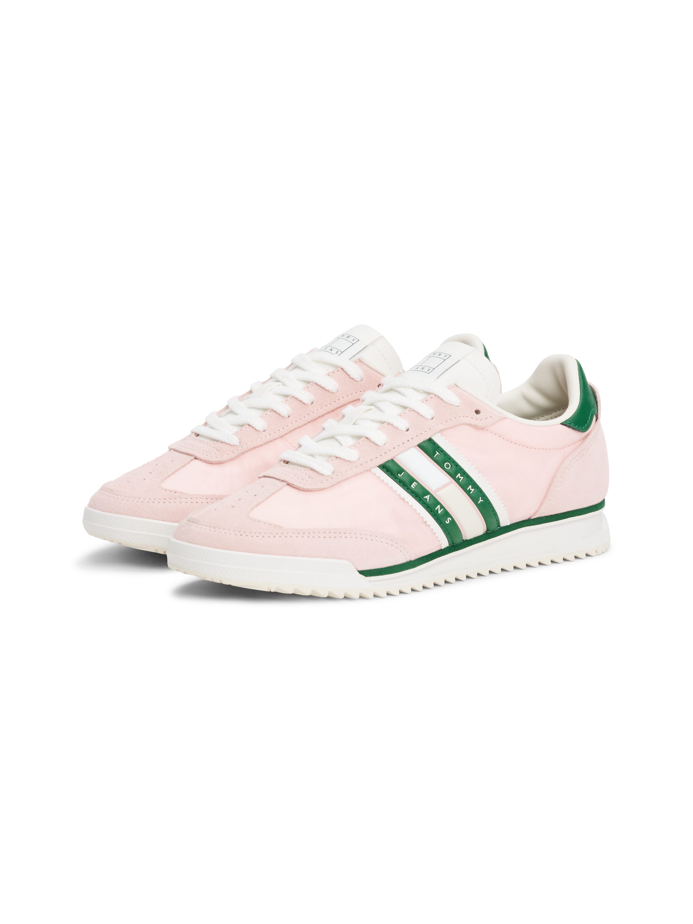 Tommy Jeans TJW RETRO RUNNER CLEATED Keilsneaker, Freizeitschuh, Halbschuh, Schnürschuh mit Logoschriftzug