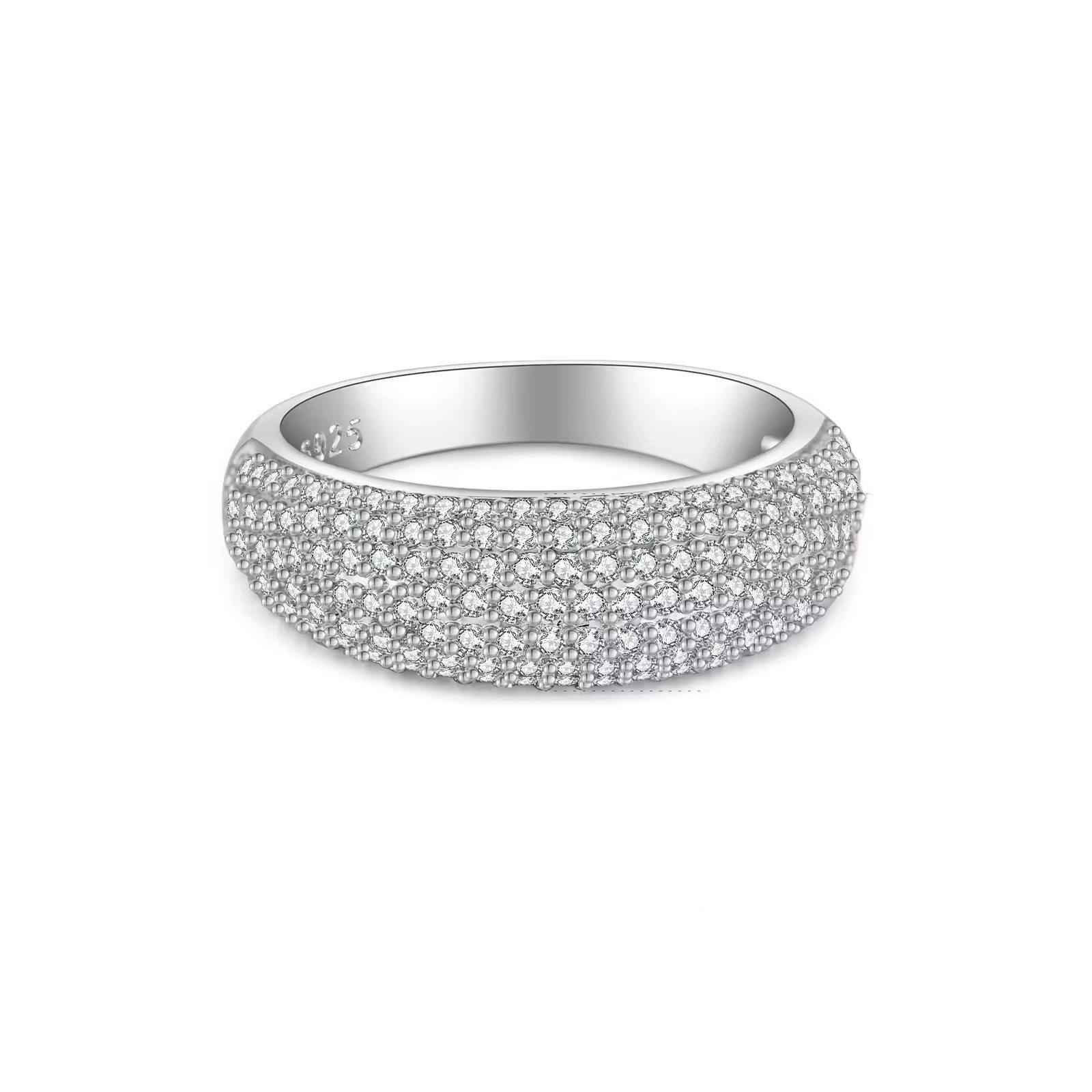 ROUGEMONT Silberring Funkelnder Damen Ring 925 Sterling Silber mit Kristall Besatz