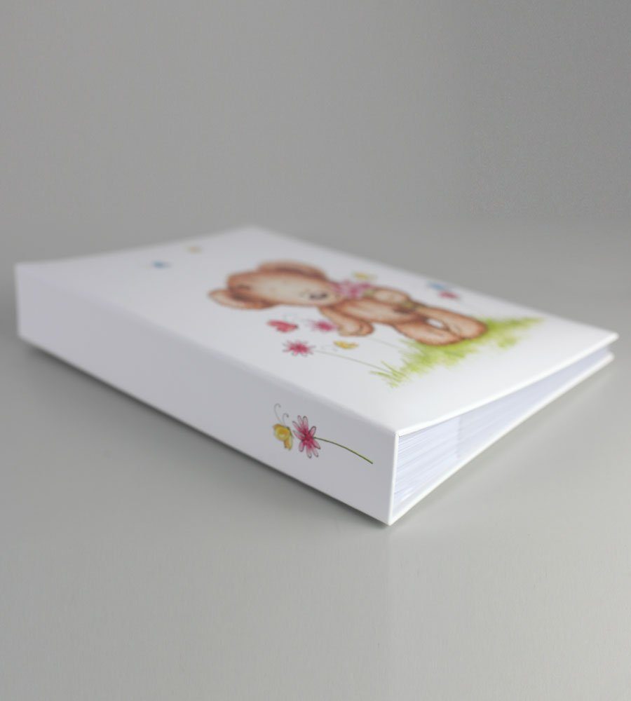 Album 10x15 für Kinder 300 Memoalbum TREND Bear Fotoalbum Fotos Flower Baby cm Fotoalbum Foto IDEAL in
