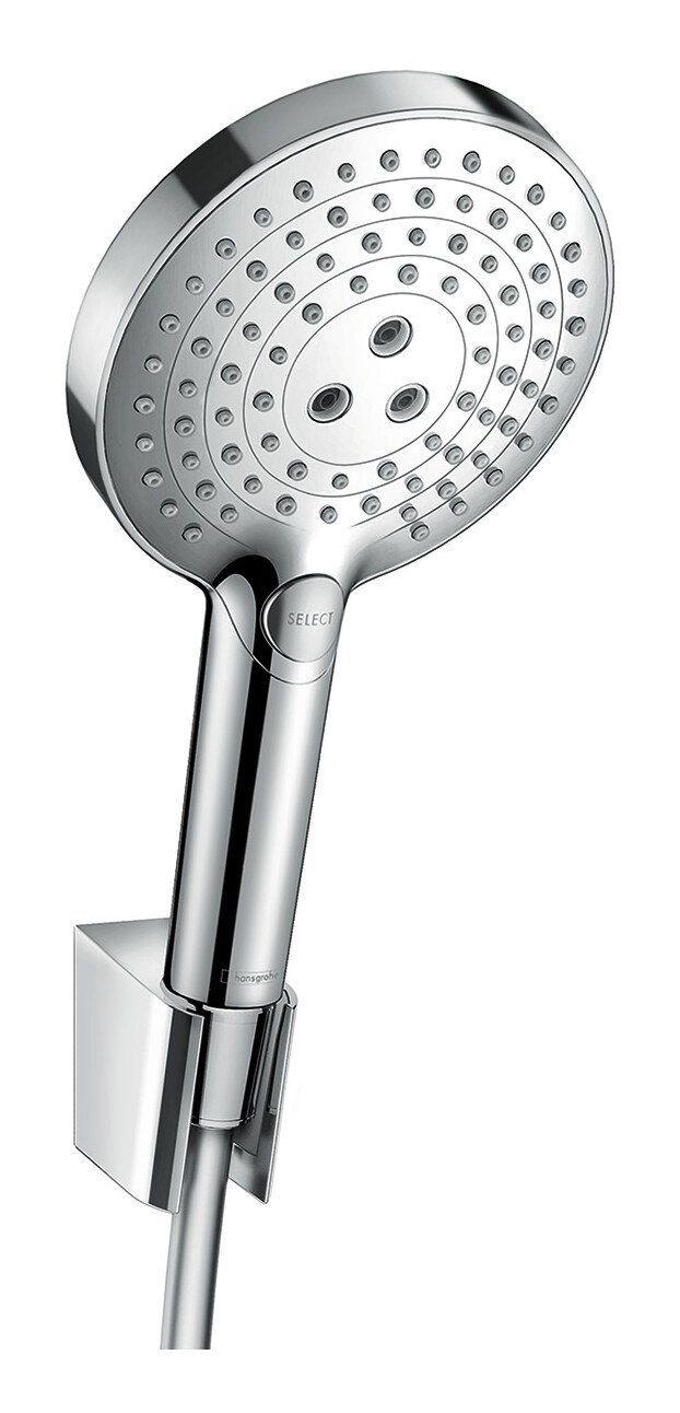 Select hansgrohe - m. 120 1250 Handbrause mm Brauseschlauch Chrom S, Brausehalterset 3jet Raindance