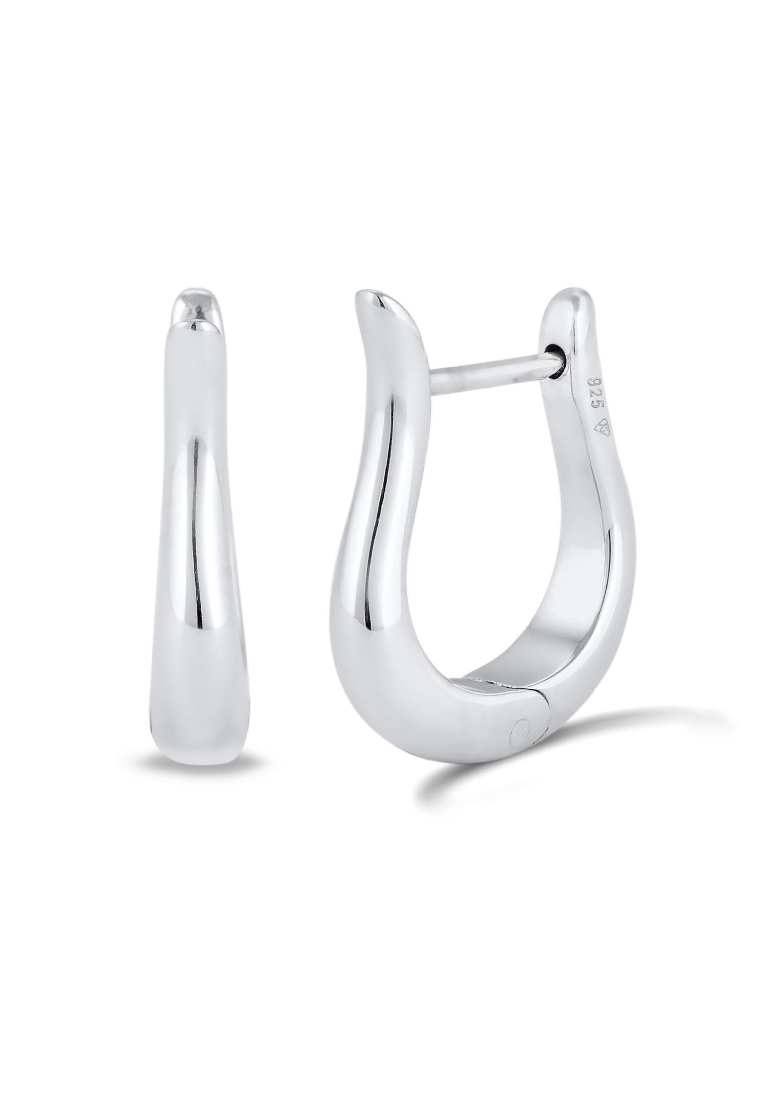 Kuzzoi Paar Creolen Creolen 925 Sterling Silber