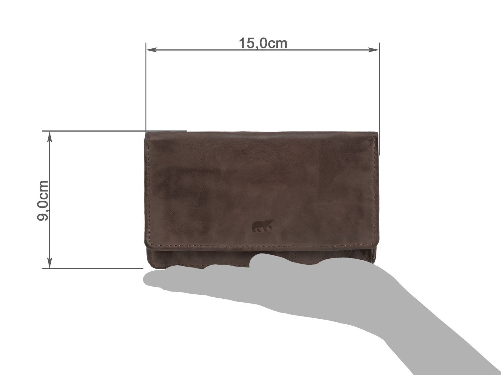 Bear Design Geldbörse "Emma" knautschiges Leder Geldbeutel Damen mit RFID S günstig online kaufen