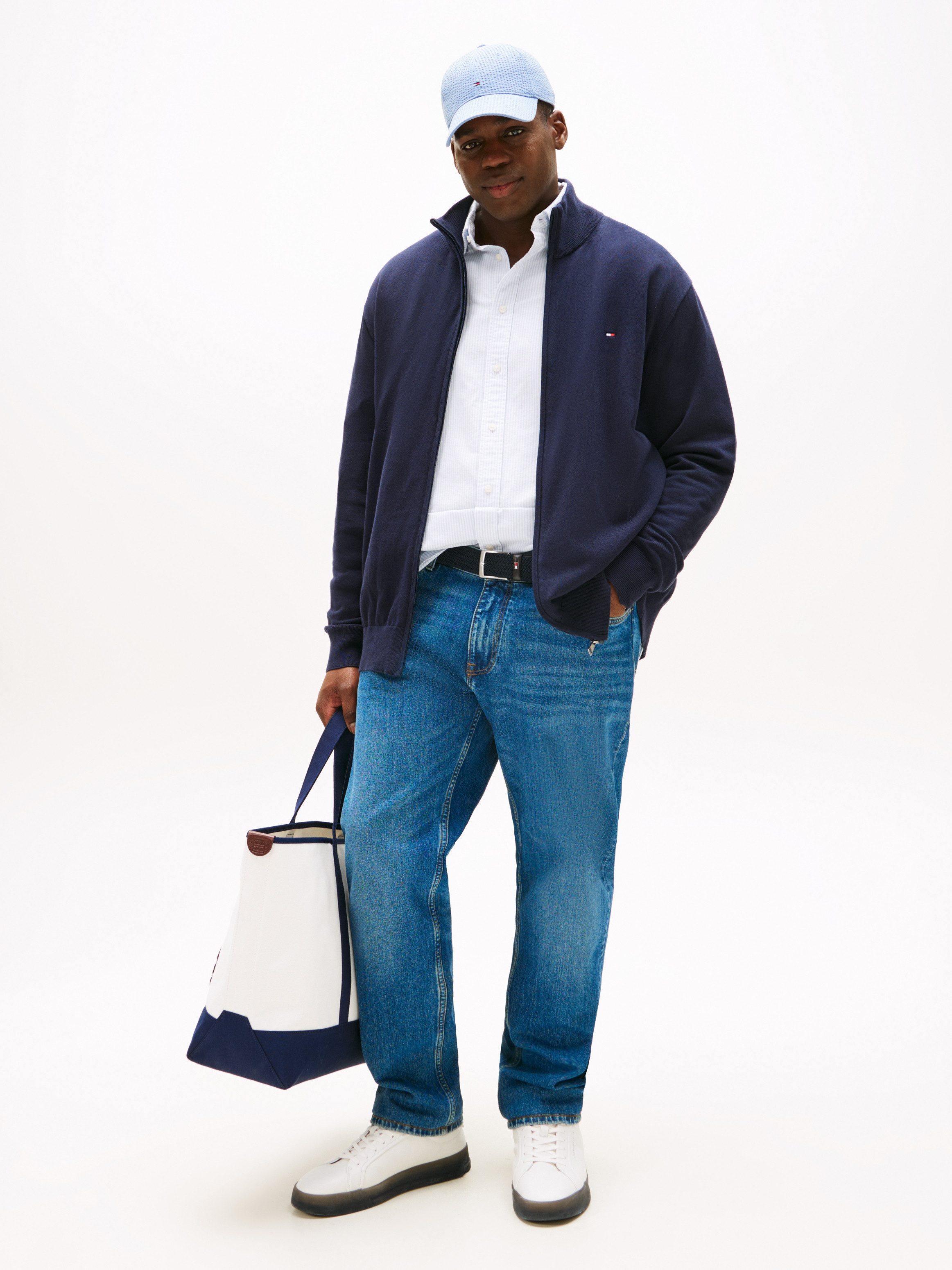 Tommy Hilfiger Big & Tall Strickjacke BT-ESSENTIAL COTTON ZIP THRU-B Großen Größen