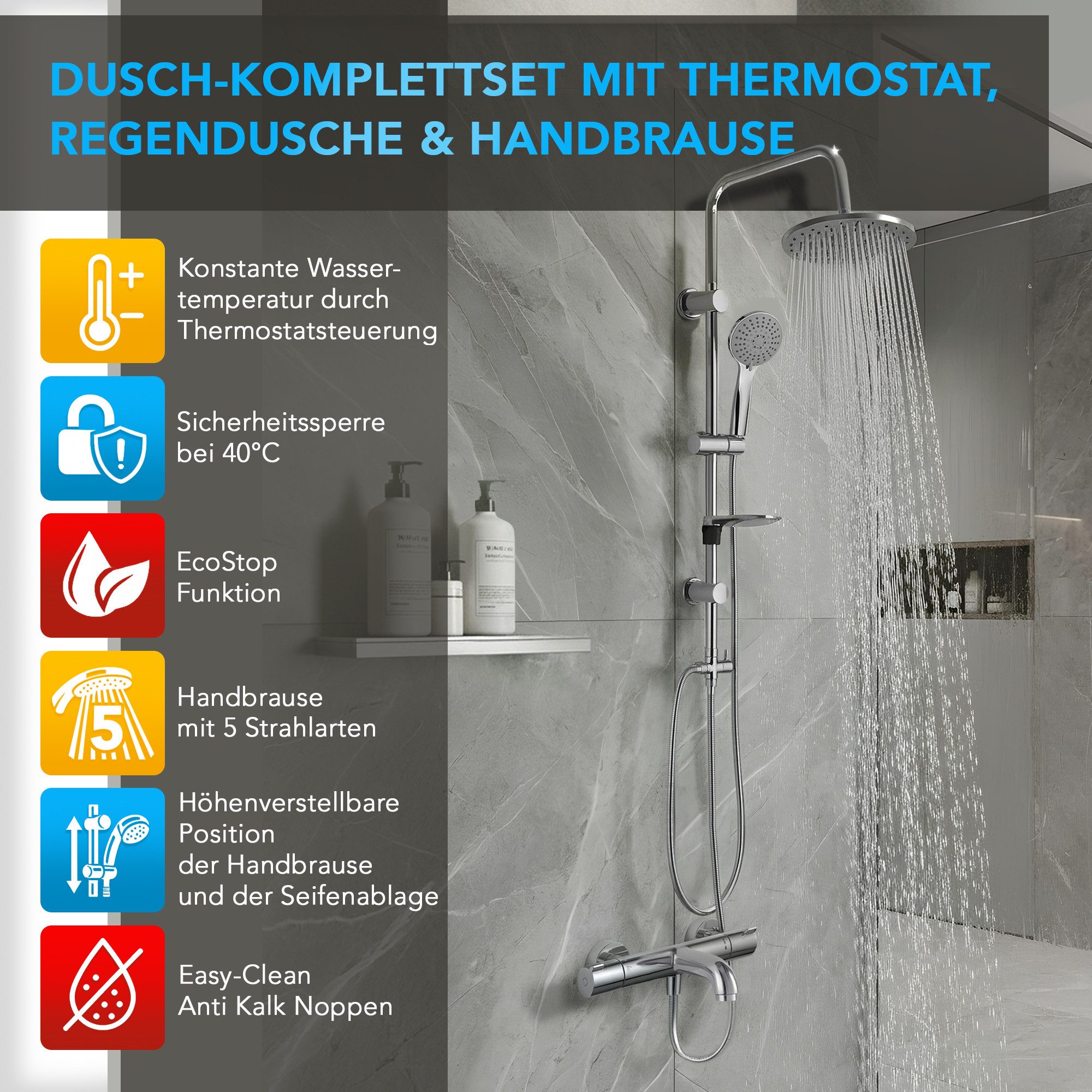 hansgrohe Wannenarmatur Ecostat 1001 CL mit Handbrause oder Regendusche, Si günstig online kaufen