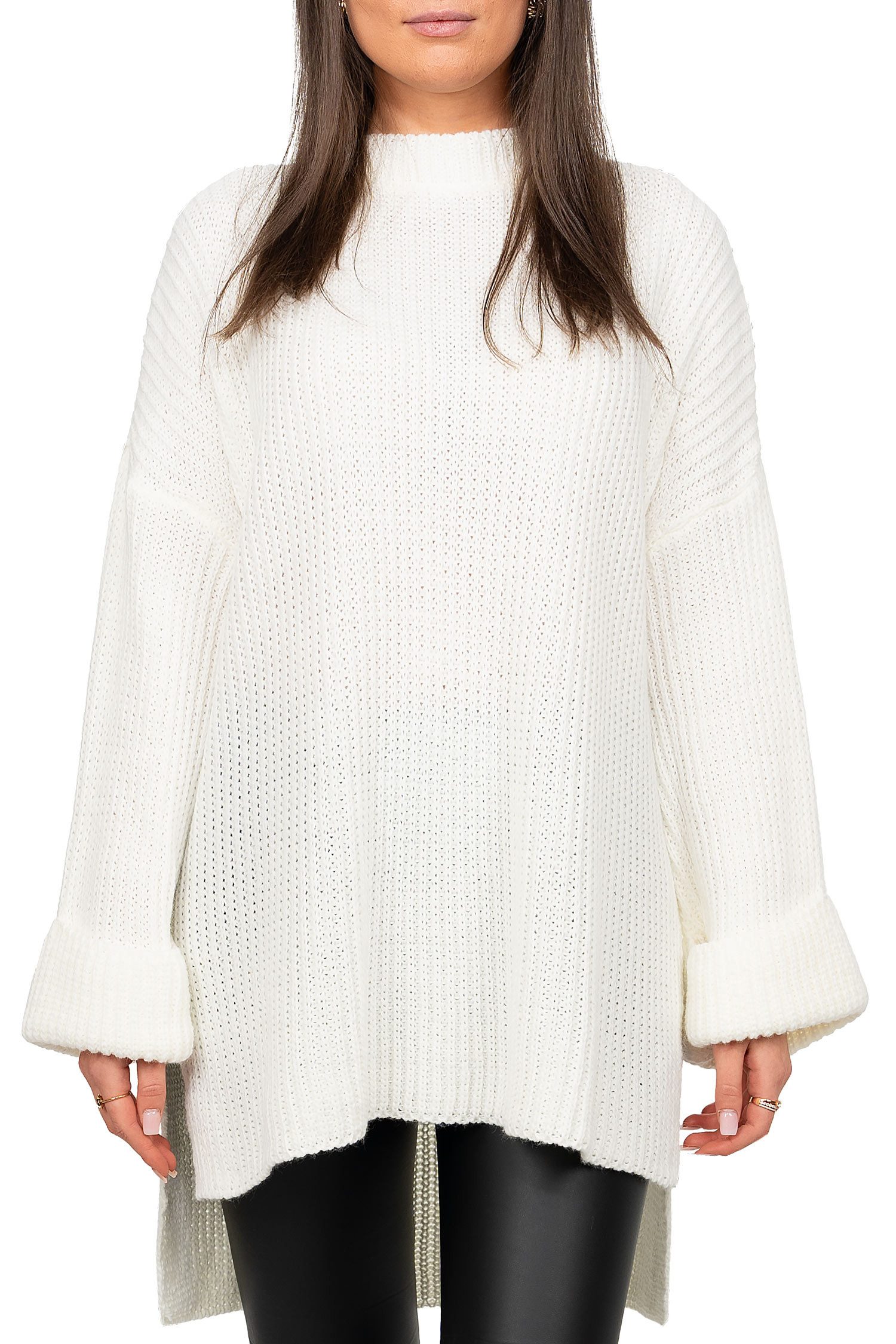 Reichstadt Strickpullover Gemütlicher Oversized Pullover 25RSW067 (1-tlg) Weiches, wärmendes Material