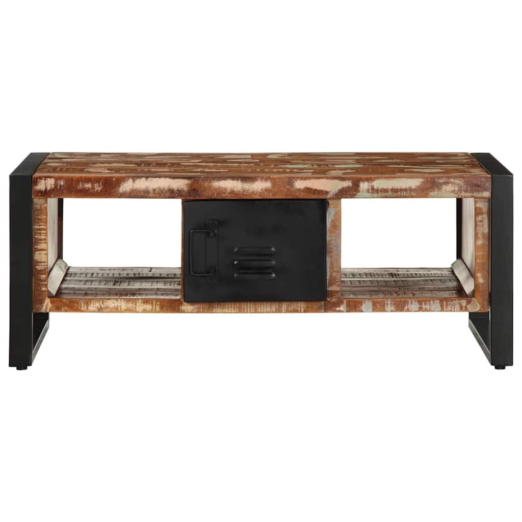 vidaXL Couchtisch Couchtisch Mehrfarbig 90x50x36 cm Altholz Massiv (1-St)